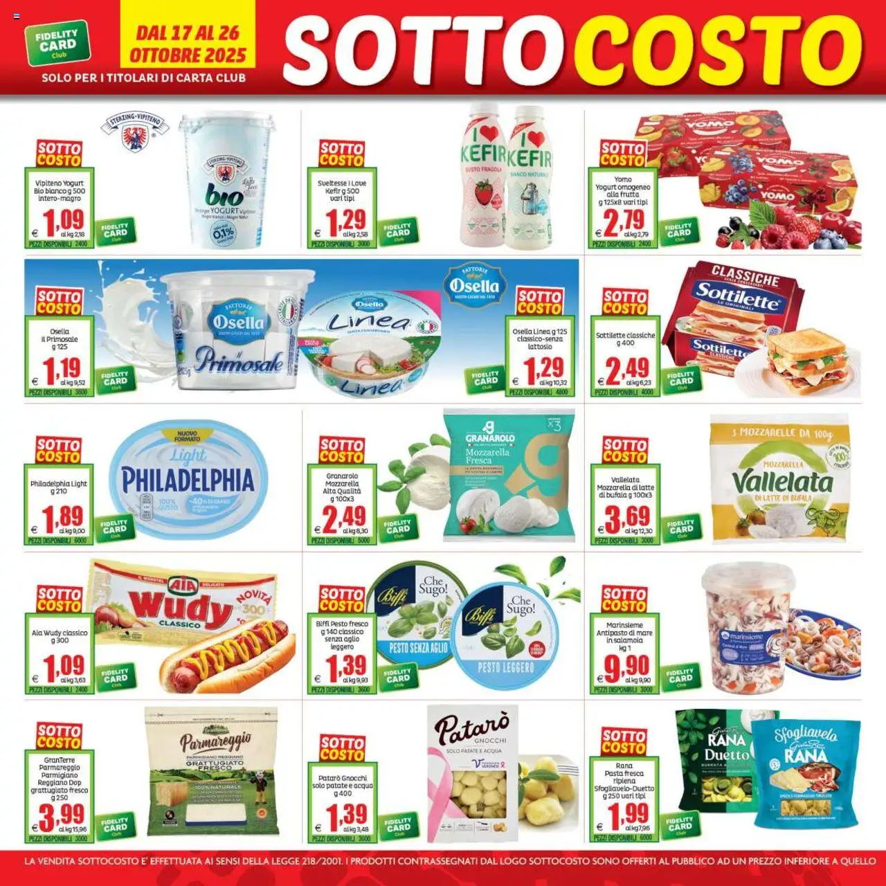 Volantino Elite Supermercati del 17.10.2025 | Pagina: 4 | Prodotti: Acqua, Pasta, Pesto, Parmigiano