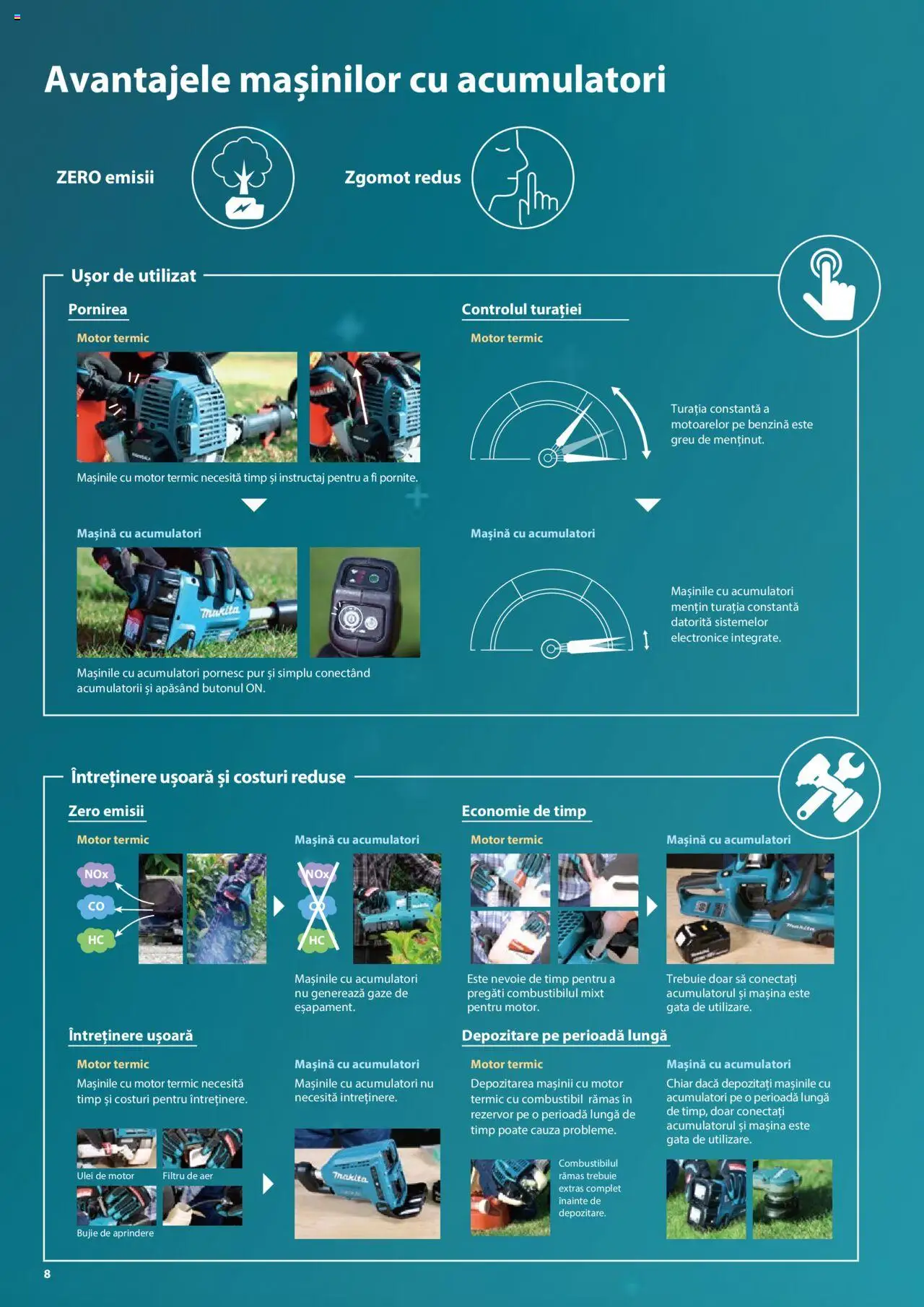 Makita catalog - Mașini de Grădină – valabil de la 08.01.2025 | Pagină: 8 | Produse: Ulei