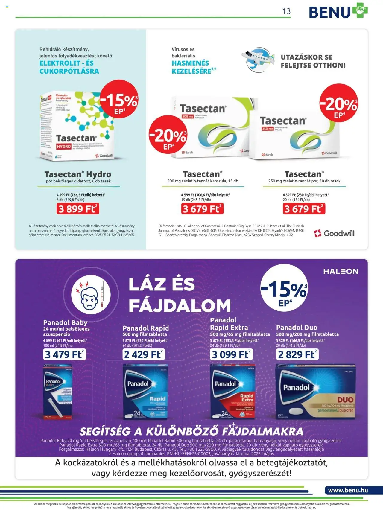 BENU Gyógyszertárak akciós ujság - amely érvényes a következő dátumtól: 01.07.2025 | Oldal: 13