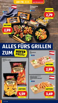 Hofer Flugblatt gültig ab 08.08.2025 | Seite: 10 | Produkte: Chips, Chili, Grill, Bier
