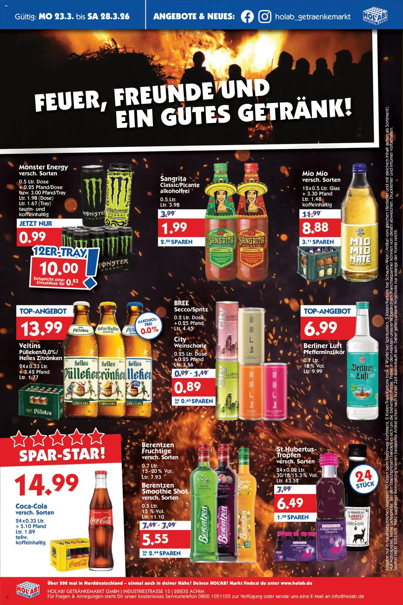HOL’AB! Prospekt 	 – gültig ab 23.03.2026 | Seite: 8 | Produkte: Berliner, Coca cola, Cola, Bree