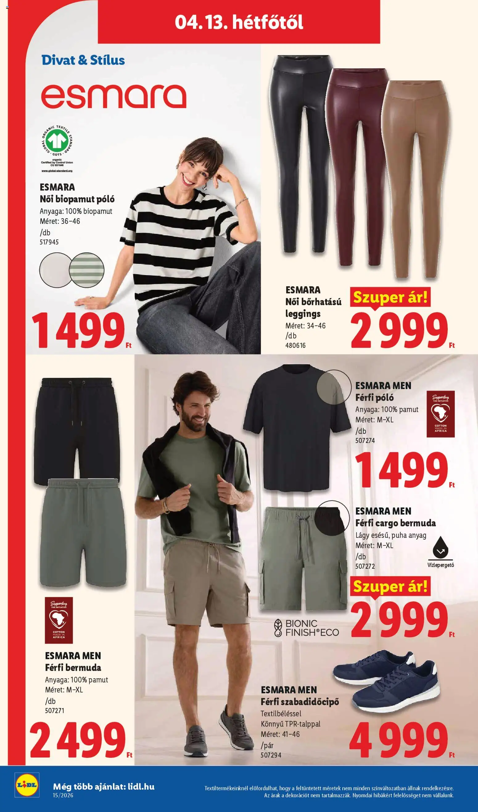 Lidl akciós ujság - amely érvényes a következő dátumtól: 09.04.2026 | Oldal: 52 | Termékek: Leggings