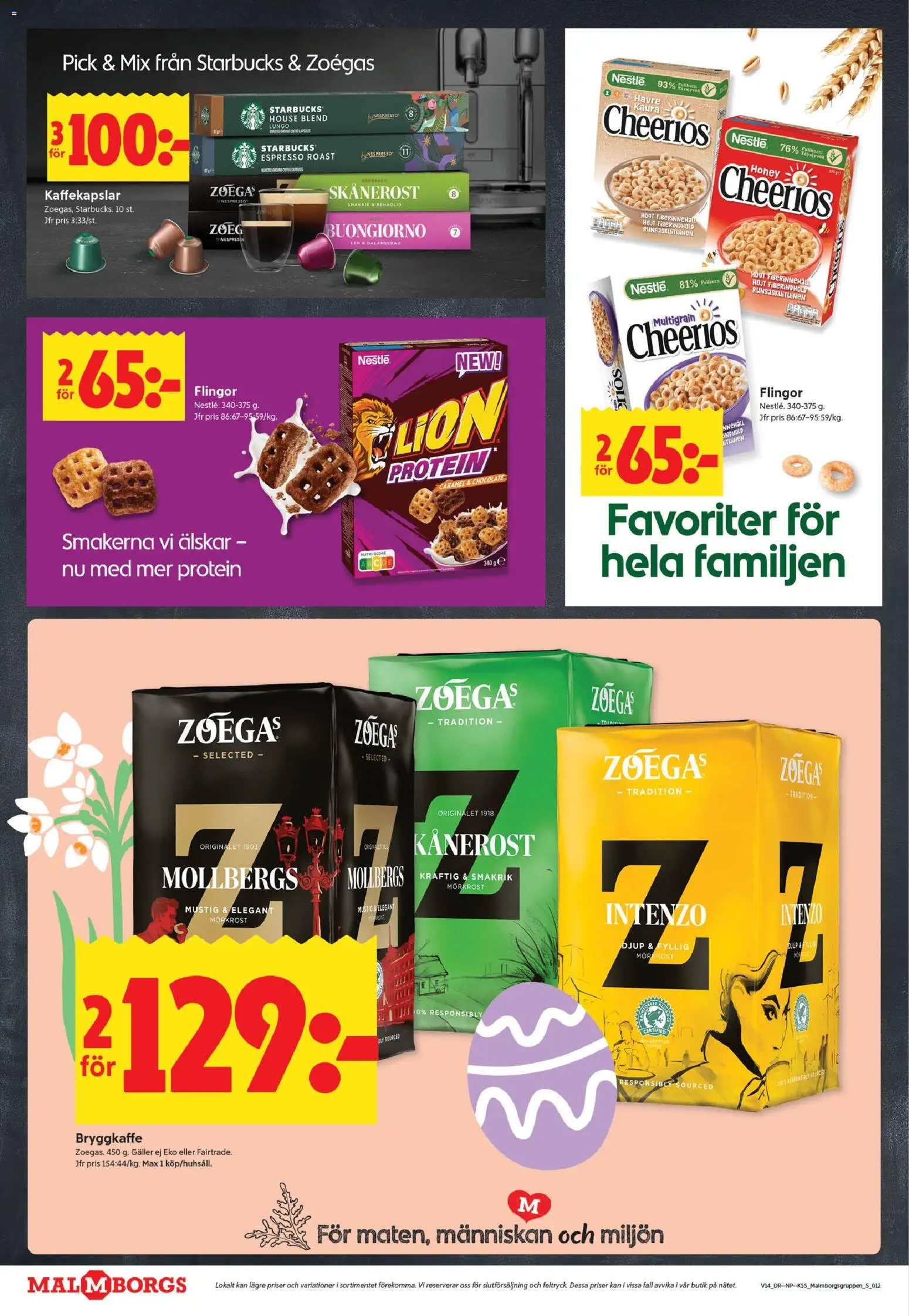 ICA Kvantum reklamblad aktuell från 30.03.2026 | Sida: 12 | Produkter: Galler, Kaffekapslar, Flingor