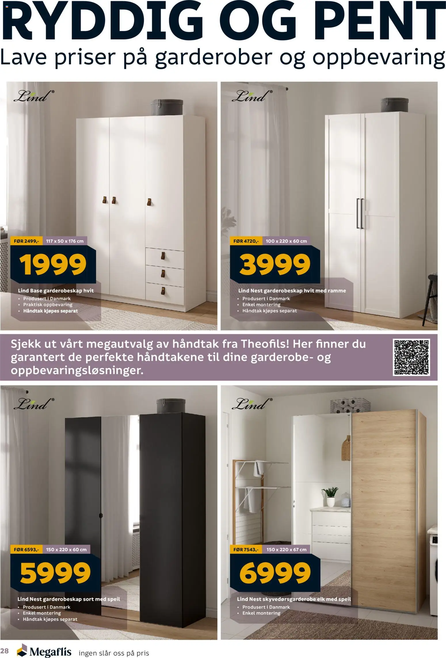 {H1} | Side: 28 | Produkter: Garderobeskap, Speil, Håndtak