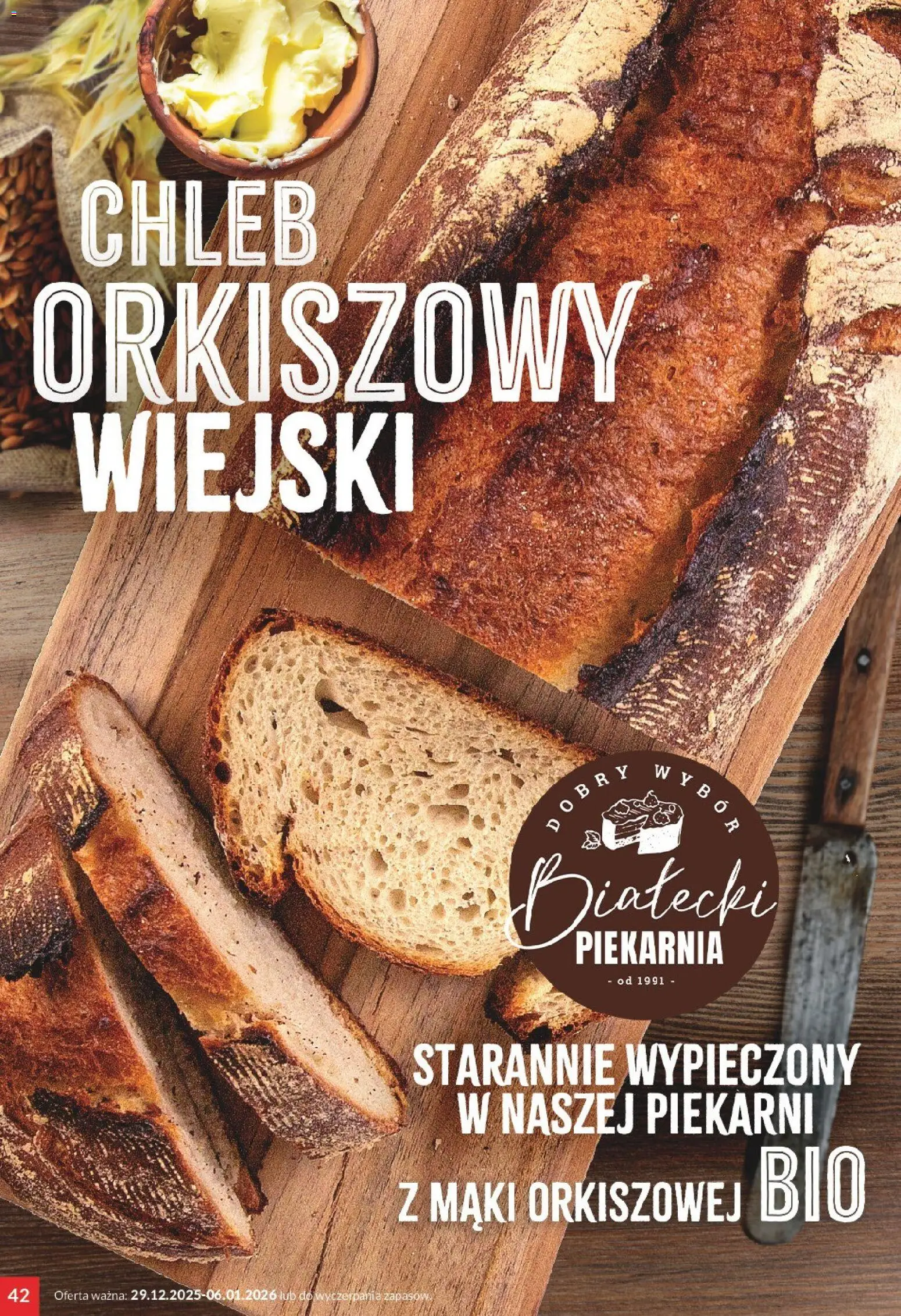 Twój Market Gazetka od 29.12.2025 | Strona: 42 | Produkty: Piekarnia, Chleb