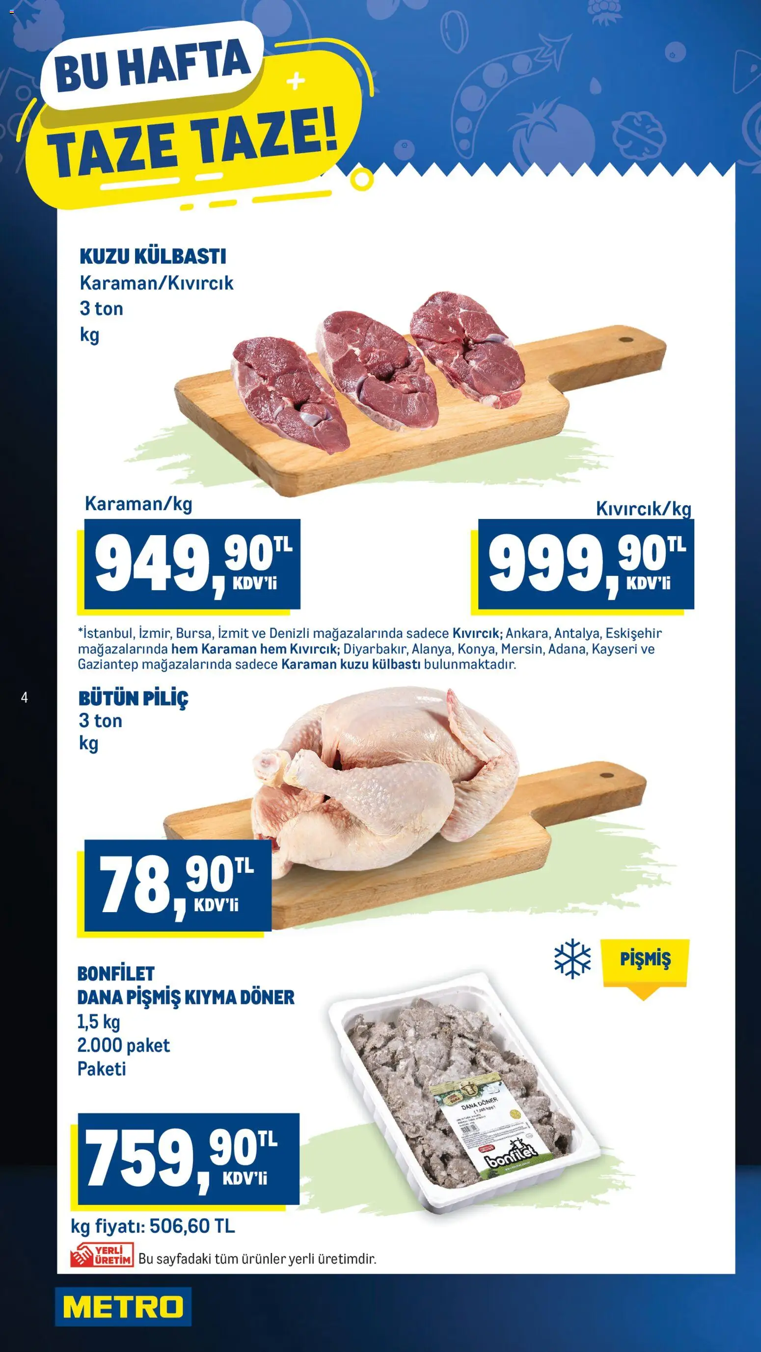 Metro Katalog - 17.12.2025 tarihinden itibaren geçerlidir | Sayfa: 4 | Ürünler: Döner, Kıyma, Piliç