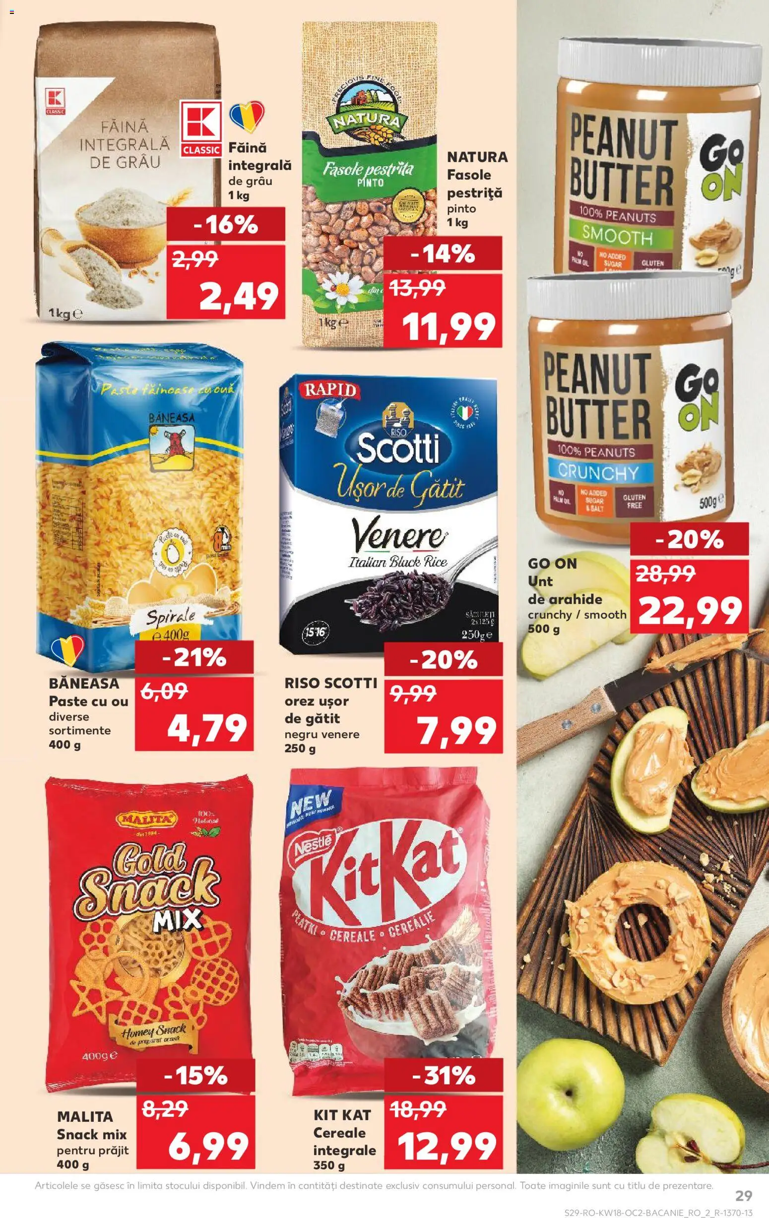 Noul catalog Kaufland – valabil de la 29.04.2026 | Pagină: 29 | Produse: Unt, Făină, Orez, Cereale