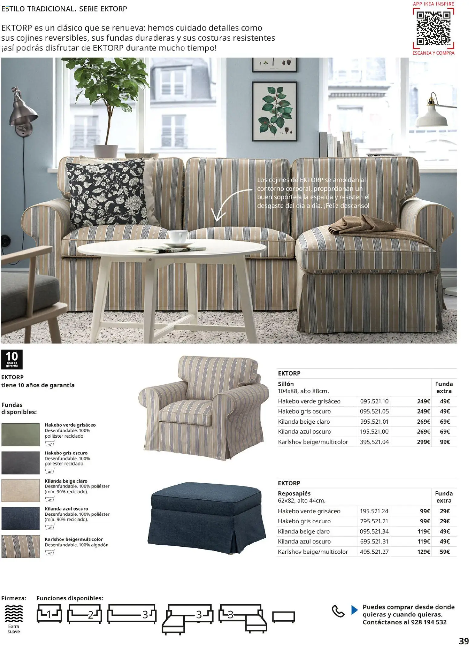 Catálogo IKEA Sofás │ válido desde el 02.12.2025 | Página: 39 | Productos: Reposapiés, Funda, Sillón