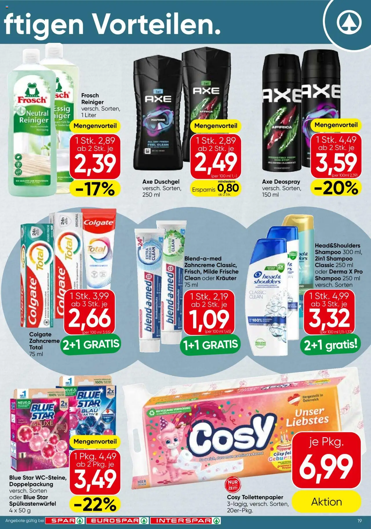 Spar Flugblatt - Salzburg gültig ab 31.07.2025 | Seite: 19 | Produkte: Shampoo, Duschgel