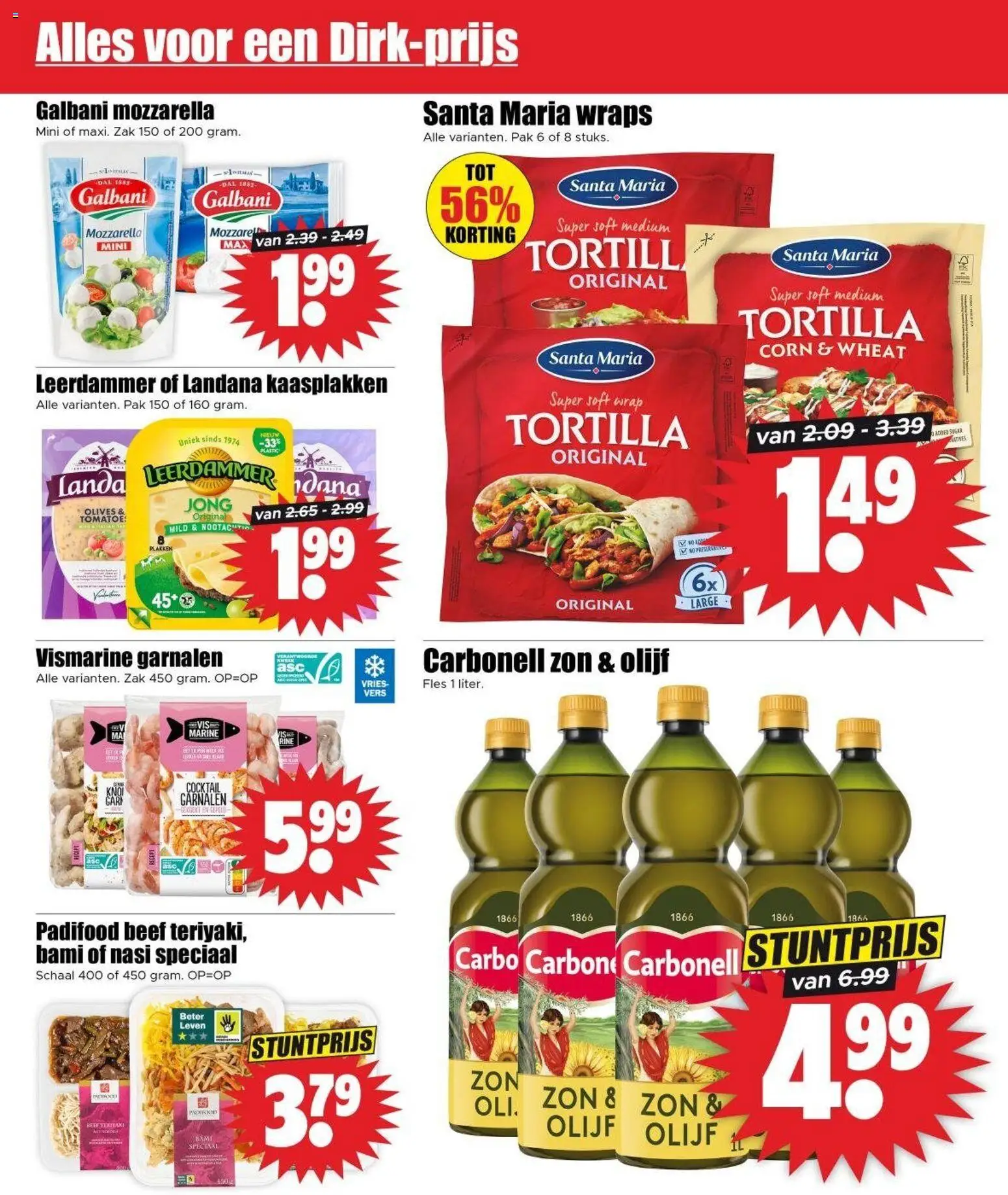 {H1} | Pagina: 33 | Producten: Fles, Tortilla, Mozzarella, Schaal