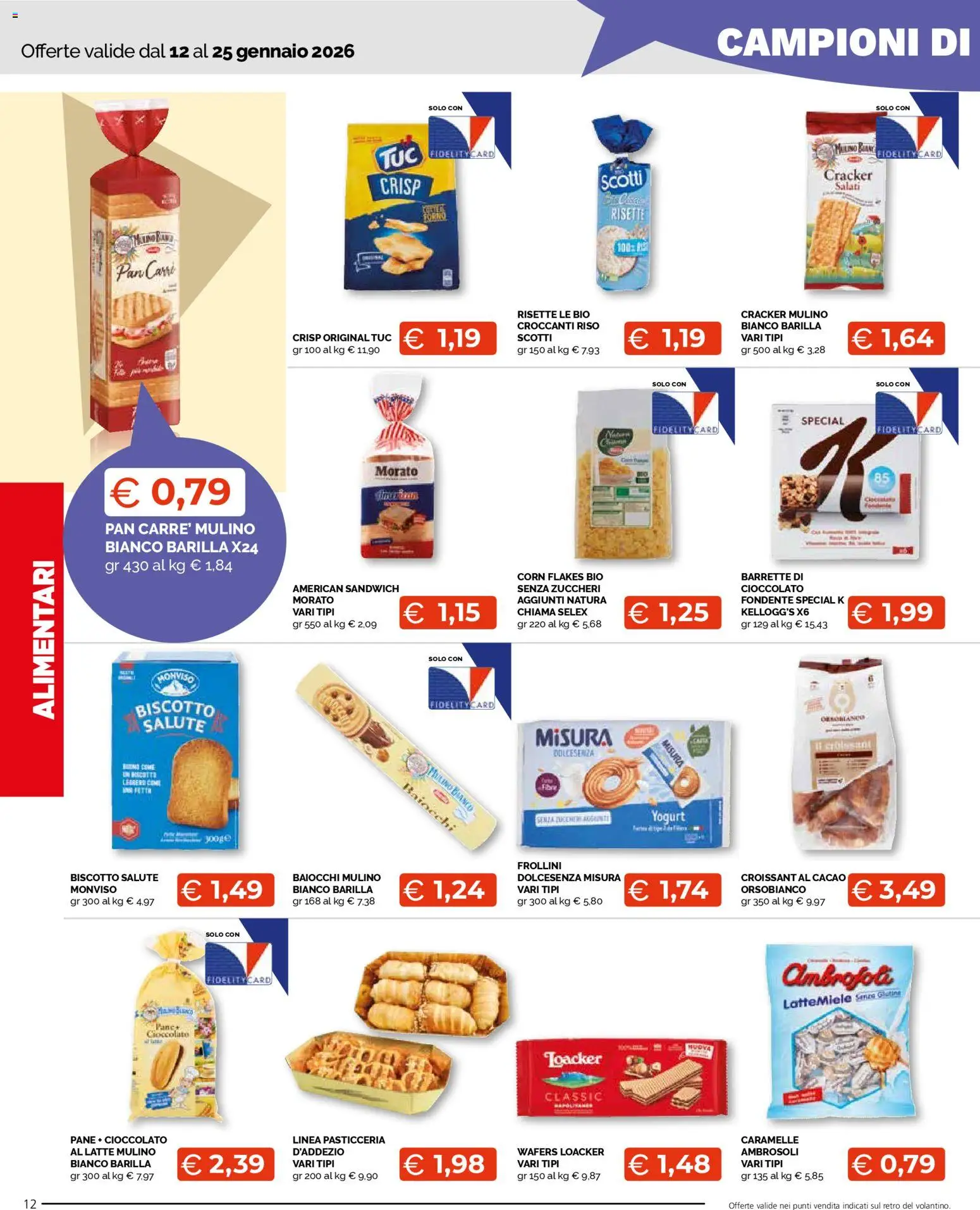 Volantino Mercatò del 12.01.2026 | Pagina: 12 | Prodotti: Riso, Latte, Croissant, Cacao