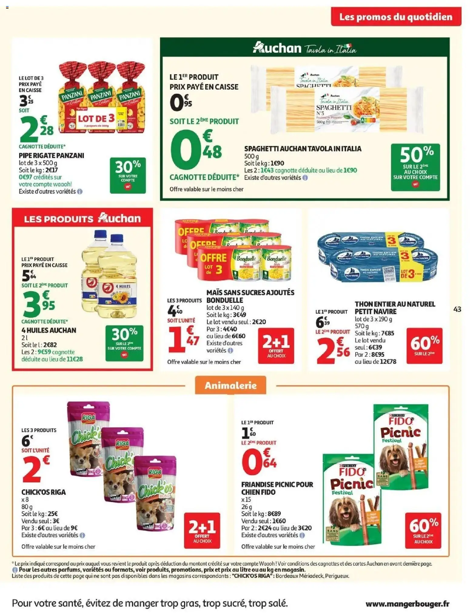 {H1} | Page: 45 | Produits: Spaghetti, Mais, Thon