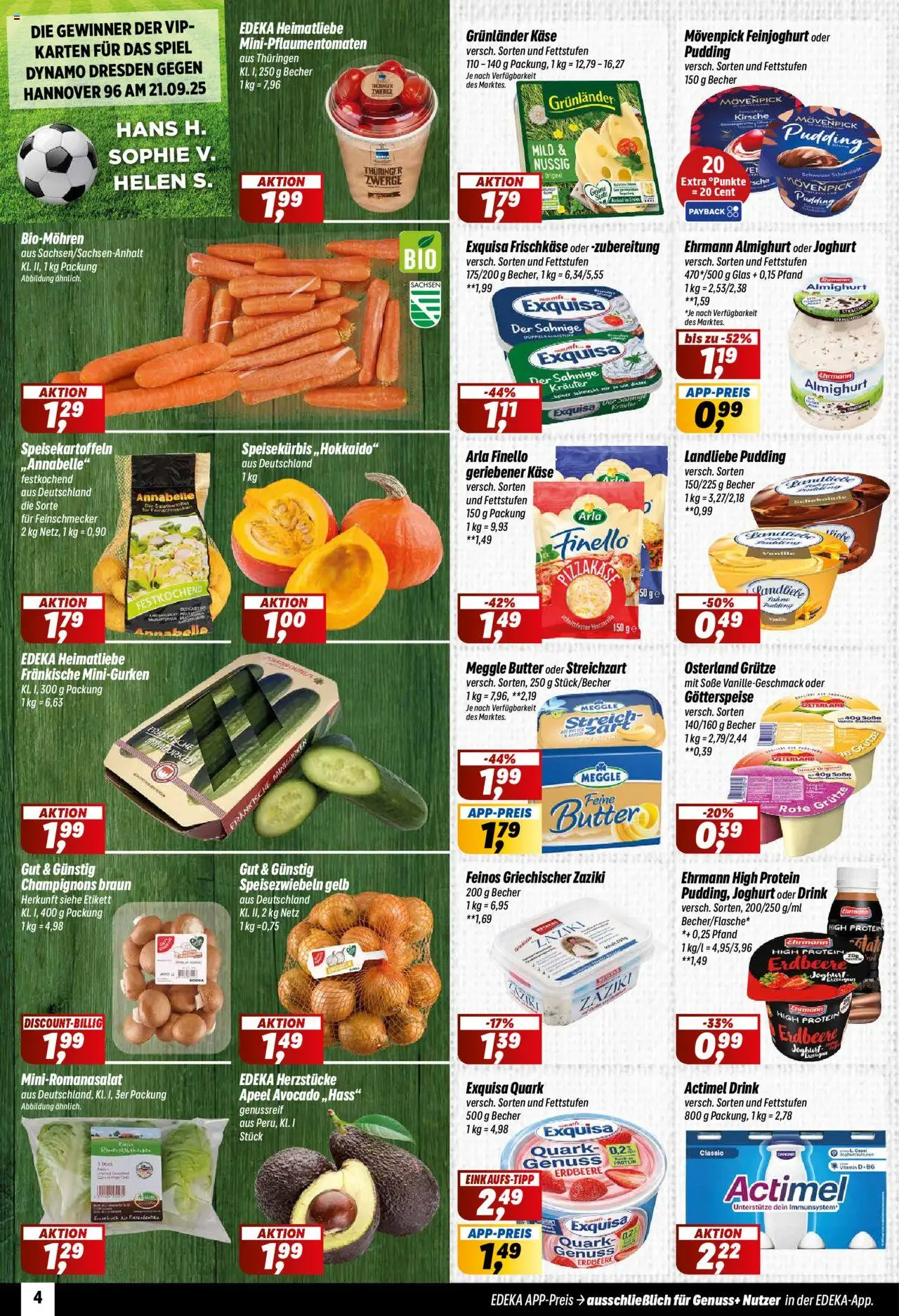 Simmel Prospekt 	 – gültig ab 29.09.2025 | Seite: 4 | Produkte: Ehrmann almighurt, Quark, Exquisa frischkase, Soße