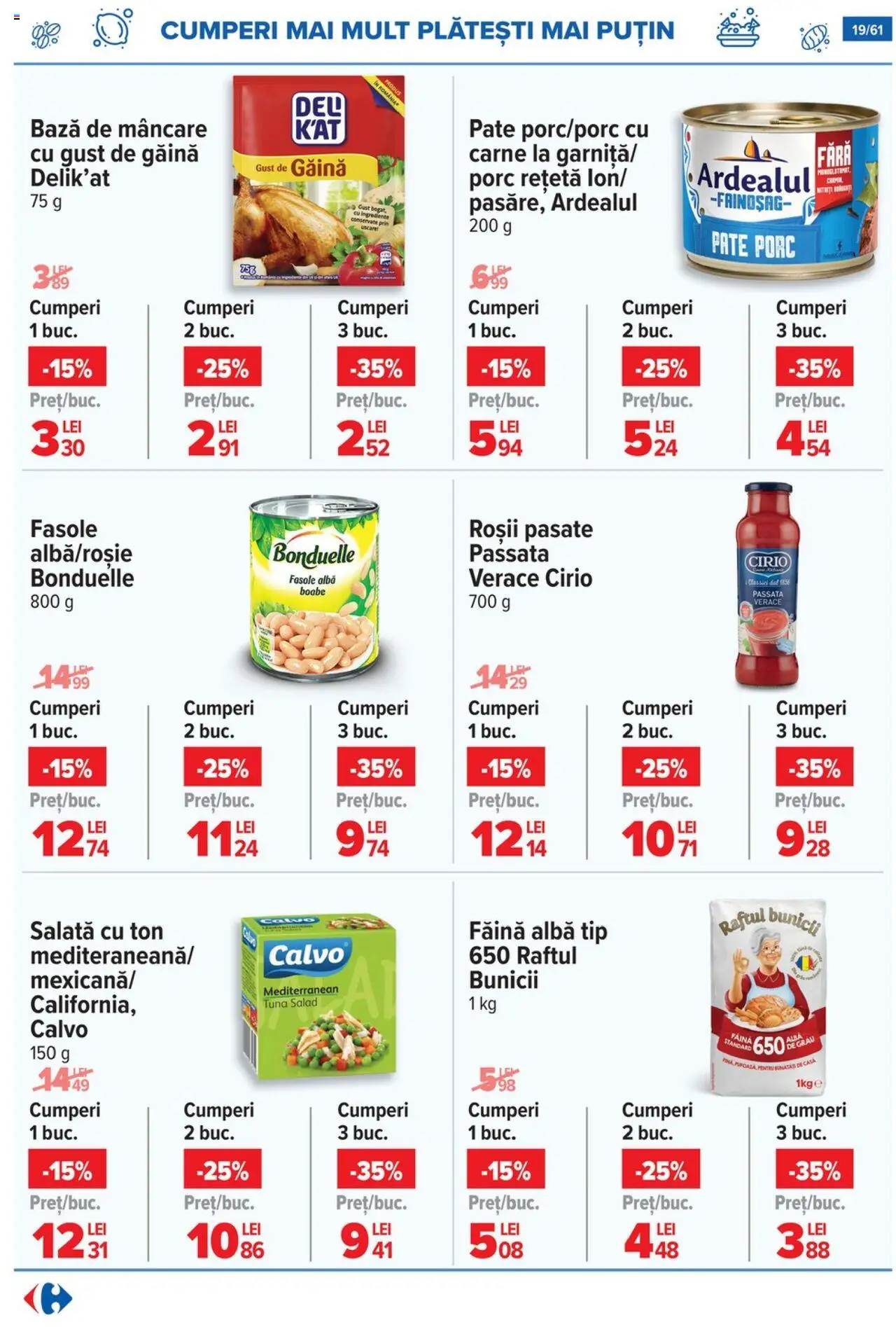 Catalog Carrefour – valabil de la 20.08.2025 | Pagină: 20 | Produse: Pate, Făină, Roșii, Fasole albă