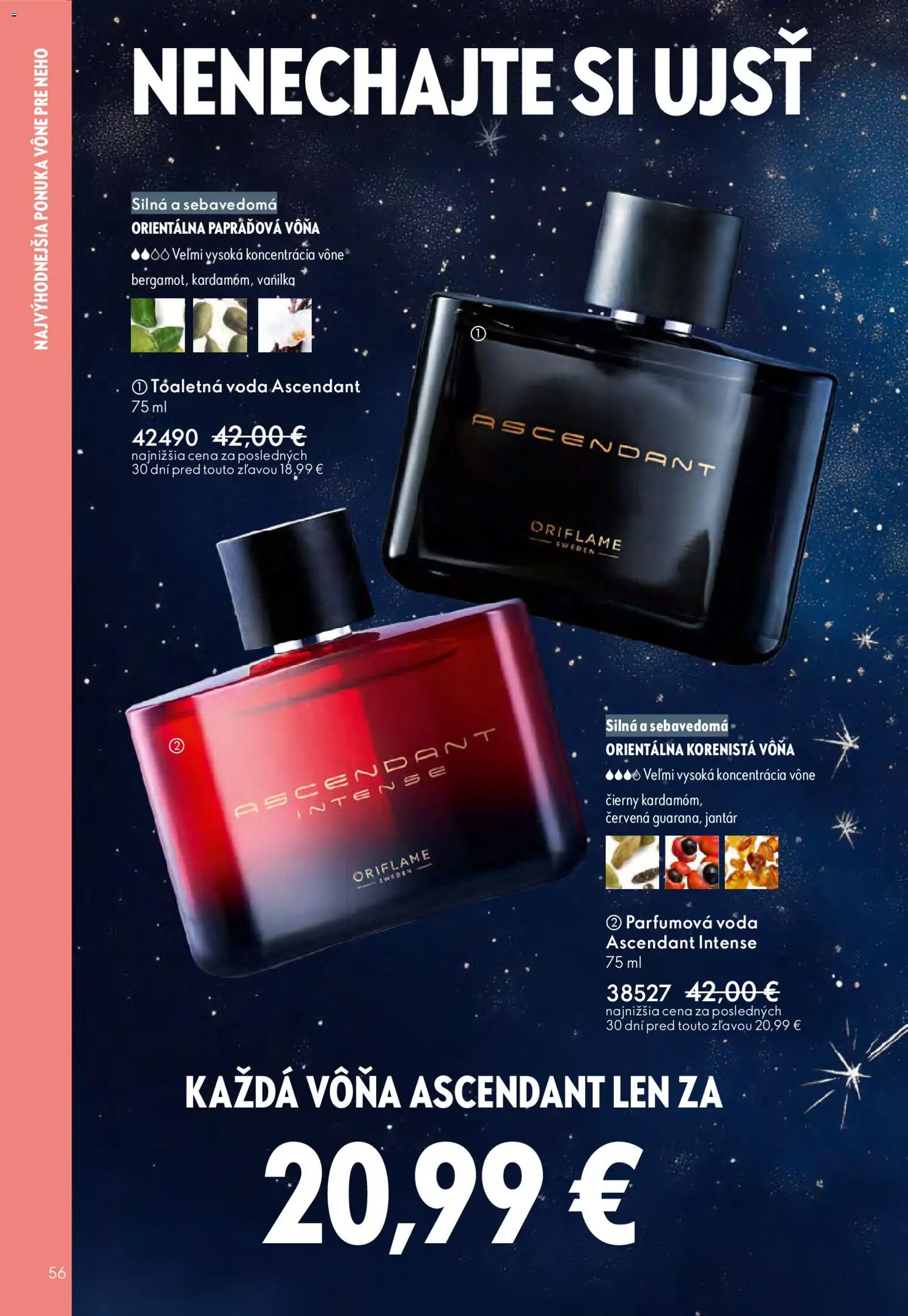 Nové Oriflame akcie – leták je platný od 03.12.2025 | Strana: 56 | Produkty: Toaletná voda, Voda