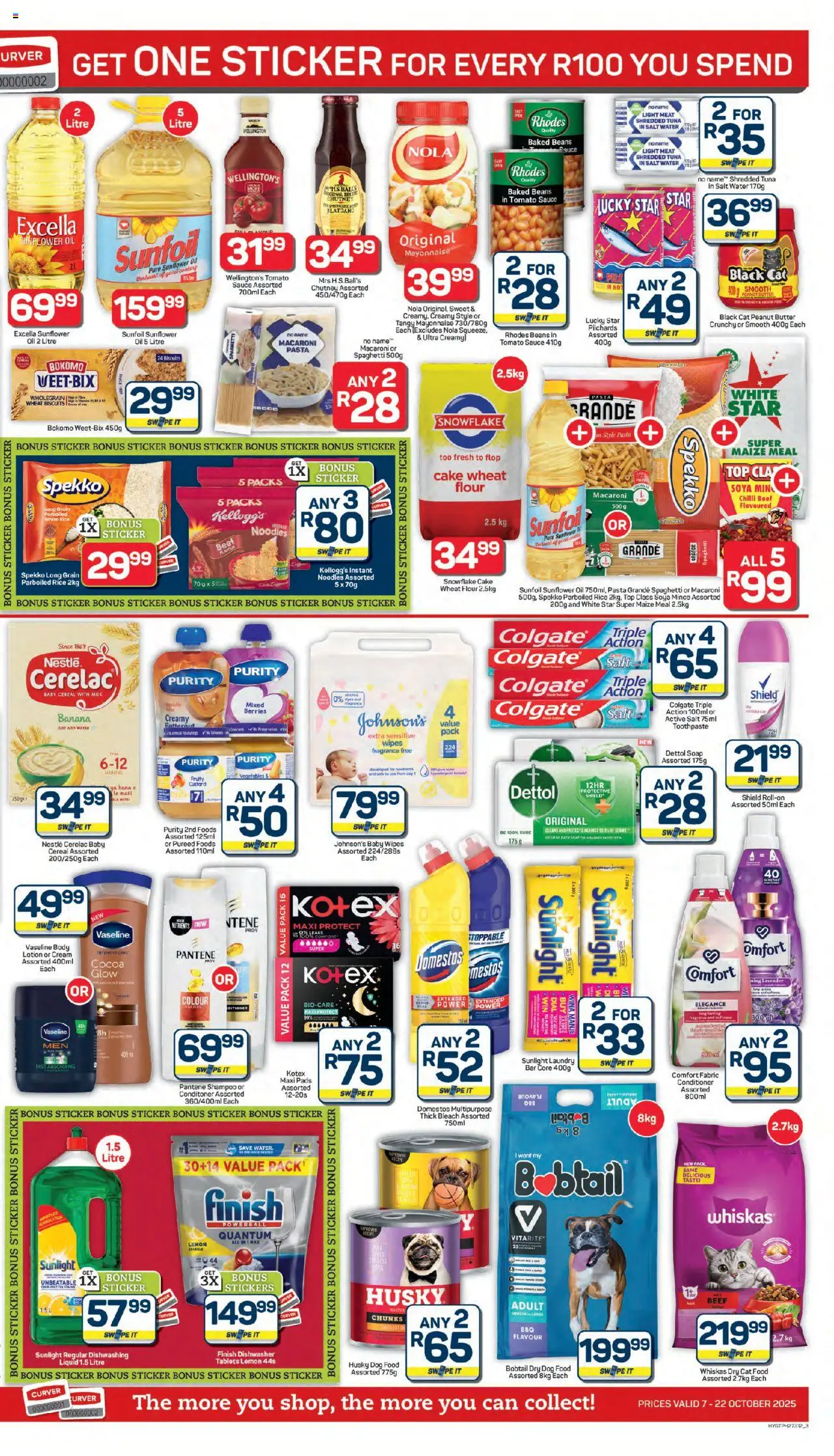New Pick n Pay catalogue – valid from 07.10.2025 | Page: 3 | Products: Custard, Soap, Vegetables, Salt