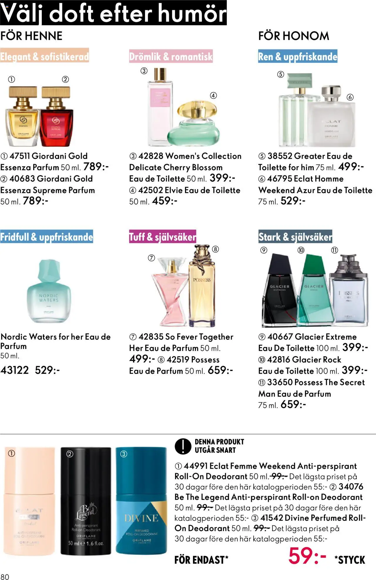 Oriflame reklamblad aktuell från 08.10.2025 | Sida: 80 | Produkter: Doft, Eau de toilette, Deodorant, Rock