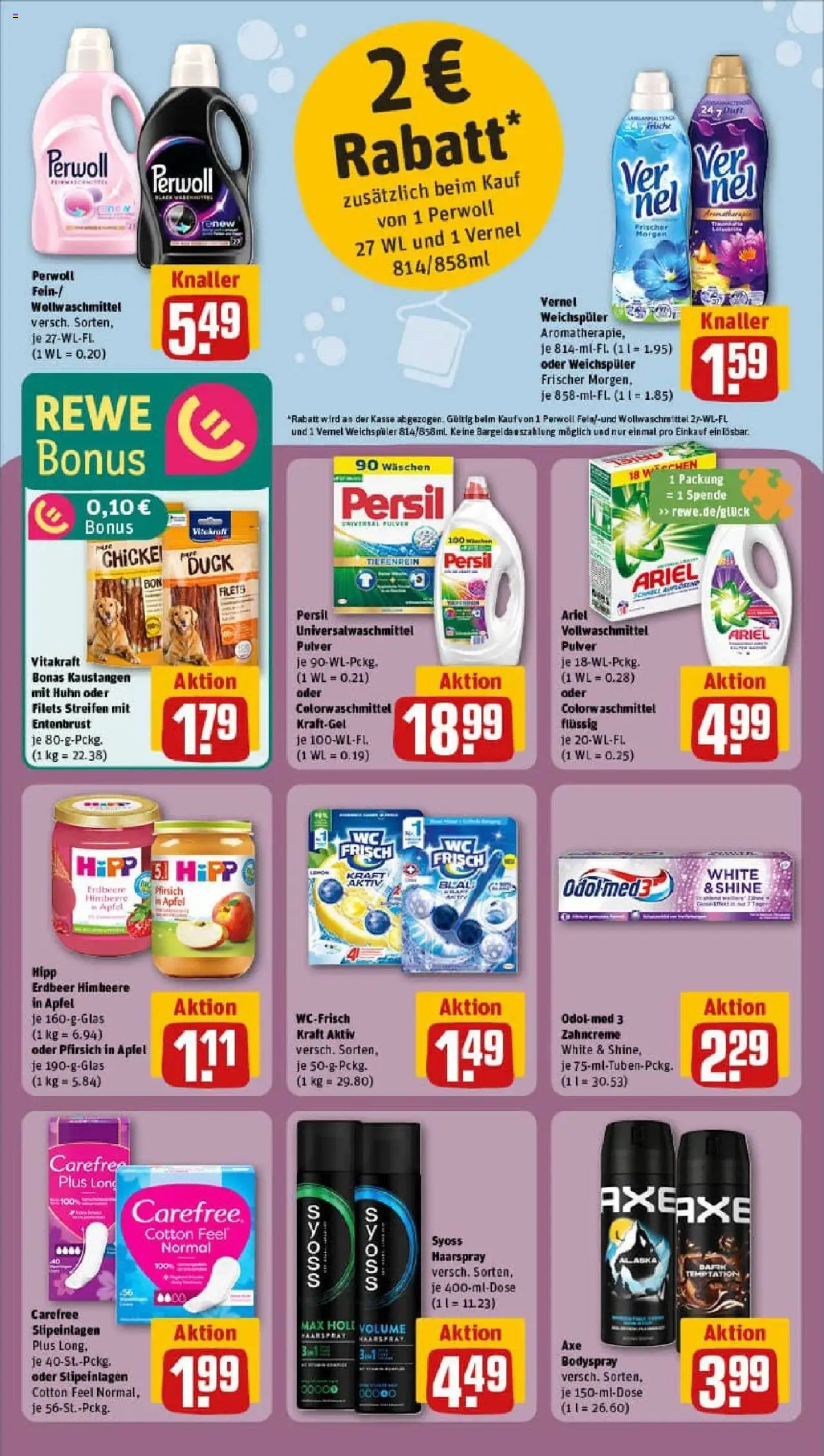 Rewe prospekt Höchstadt An Der Aisch	 - gültig ab dem 06.07.2025 | Seite: 23 | Produkte: Ariel, Perwoll, Weichspüler, Axe