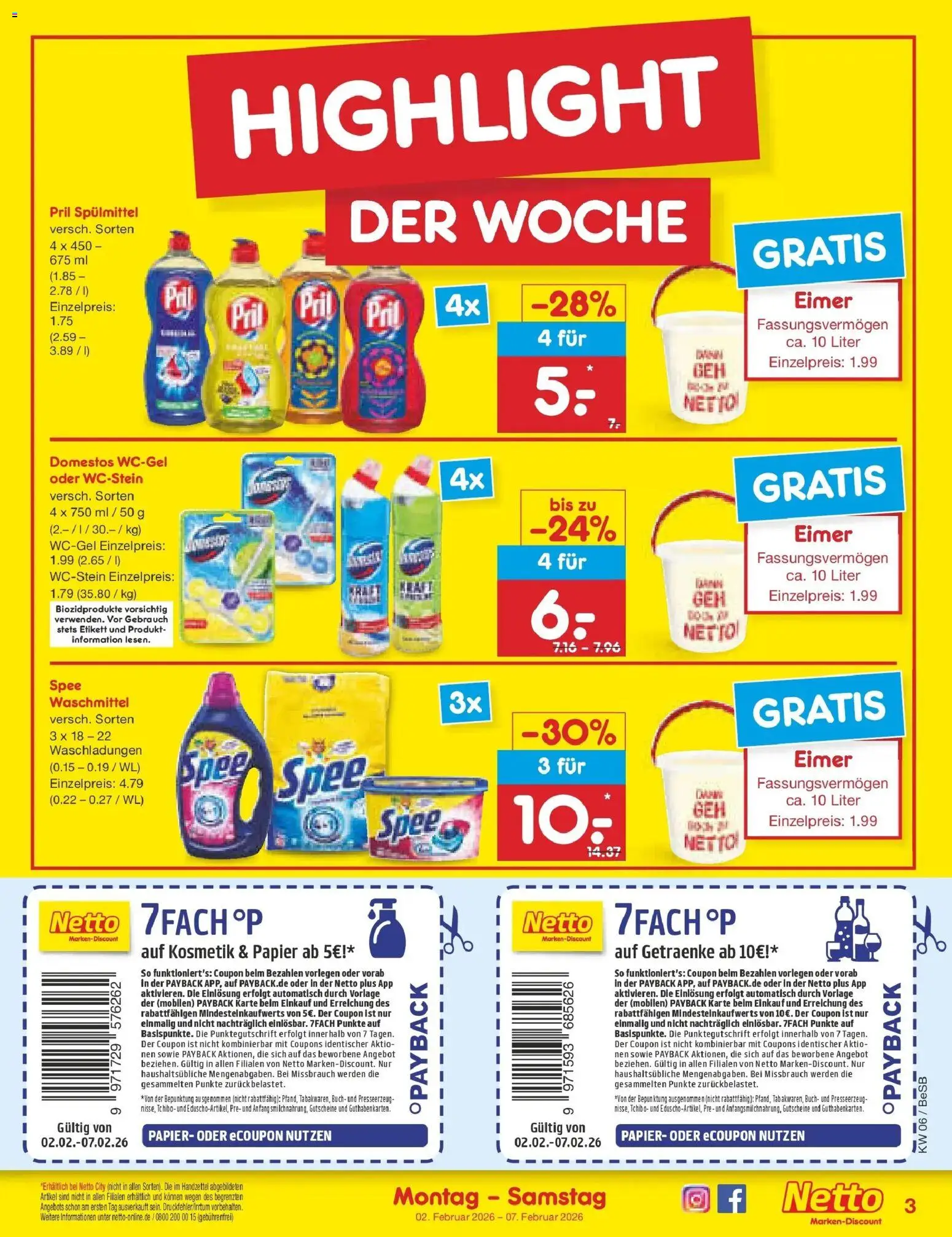 Netto Marken-Discount prospekt Kremmen	 – gültig ab 02.02.2026 | Seite: 3 | Produkte: Spee, Waschmittel, Pril