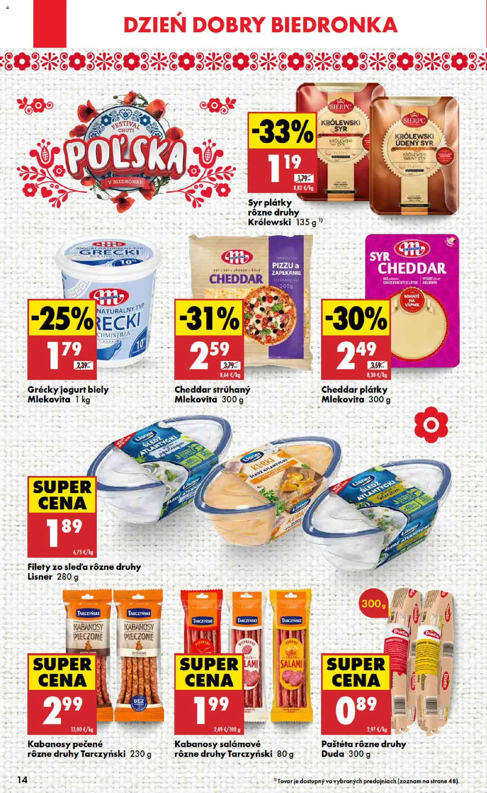 Nové Biedronka akcie – leták je platný od 12.02.2026 | Strana: 14 | Produkty: Syr, Jogurt, Grécky jogurt