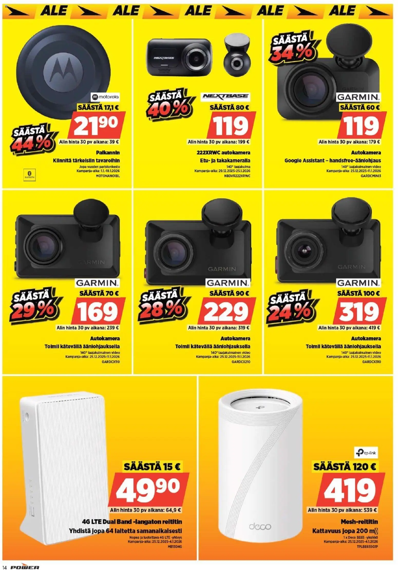 Power tarjoukset – voimassa 01.01.2026 alkaen | Sivu: 14 | Tuotteet: Reititin, Video