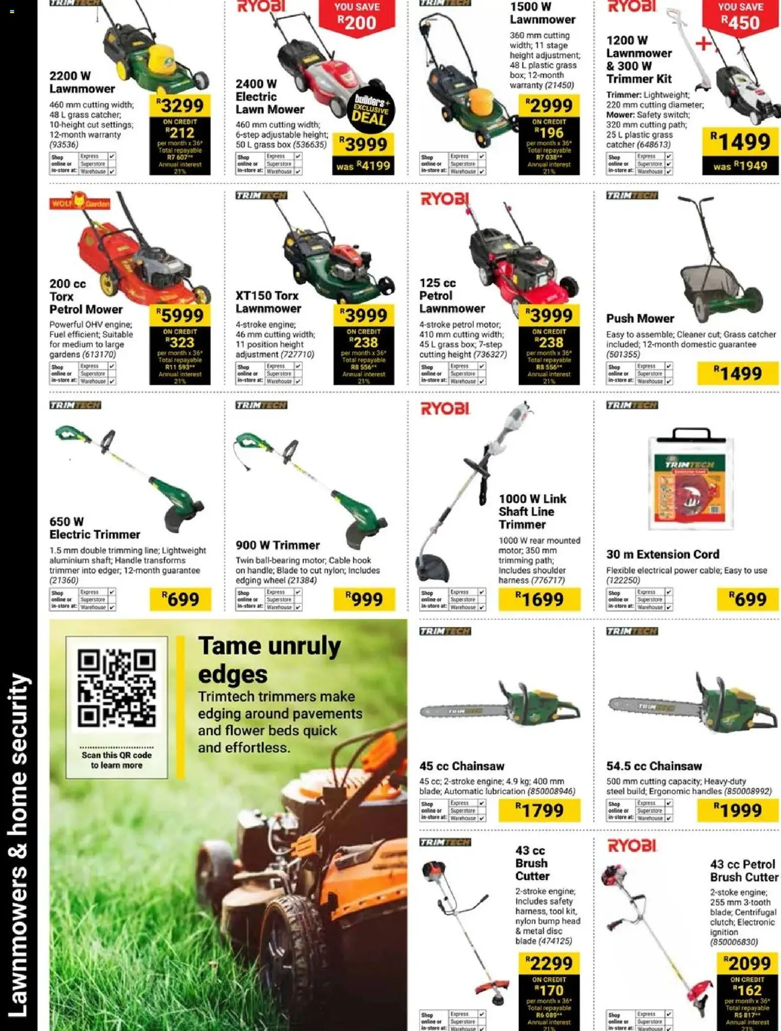New Builders catalogue – valid from 02.12.2025 | Page: 10 | Products: Cable, Cutter, Mower, Chainsaw