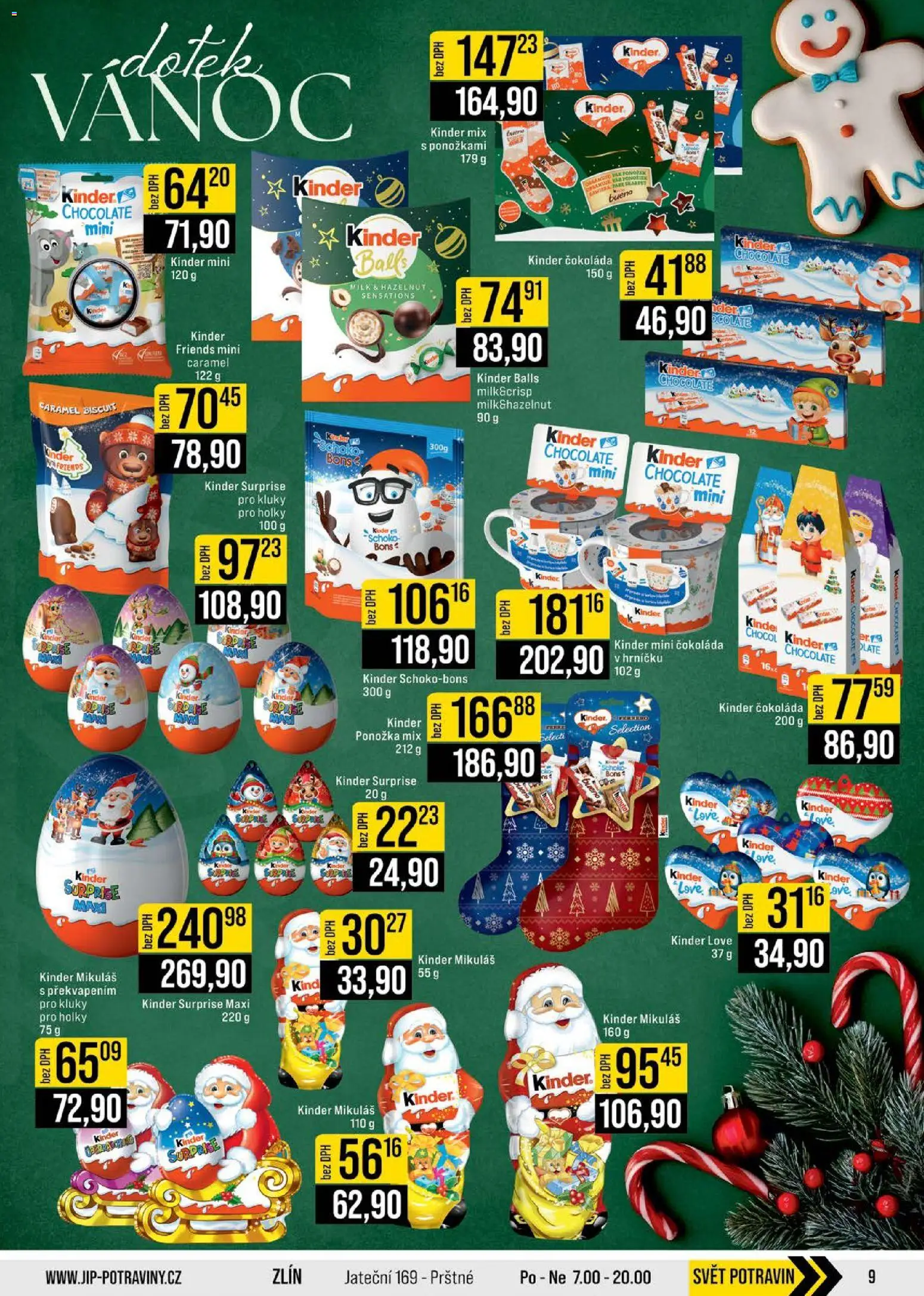 Jip leták - Cash & Carry od 05.11.2025 | Strana: 9 | Produkty: Čokoláda, Schoko Bons, Kinder surprise maxi, Kinder čokoláda