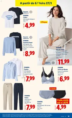 Pré-visualização Lidl Novidades válido de 23.03.2026 | Página: 17 | Produtos: Sweatshirt, Calças, Sutiã, Cuecas
