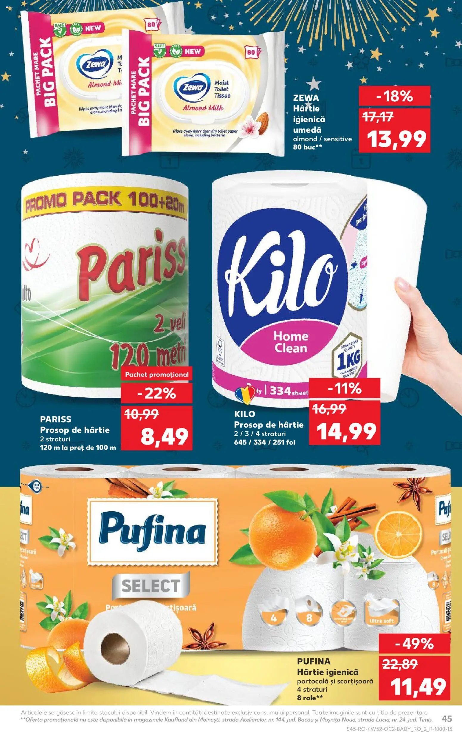 Noul catalog Kaufland – valabil de la 24.12.2025 | Pagină: 45 | Produse: Pomelo, Role