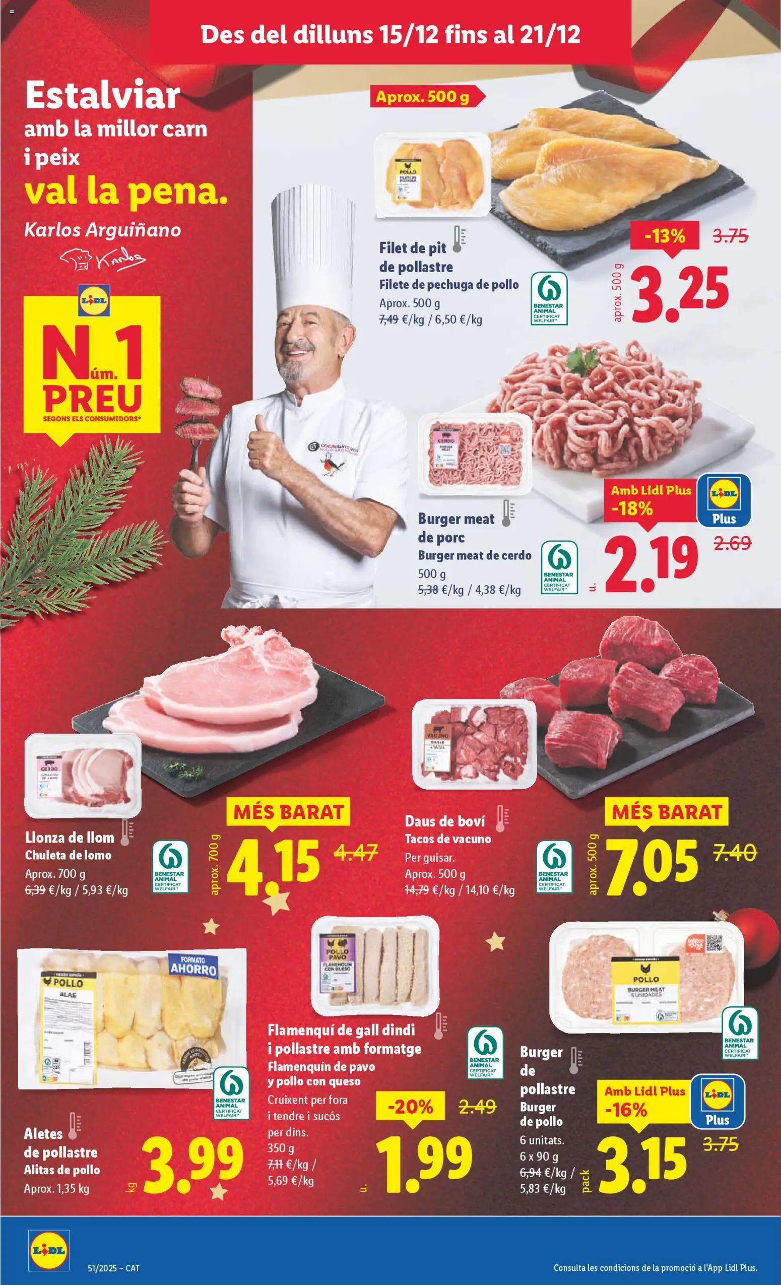 Lidl folleto │ válido desde el 15.12.2025 | Página: 8 | Productos: Queso, Cerdo, Tacos, Filete