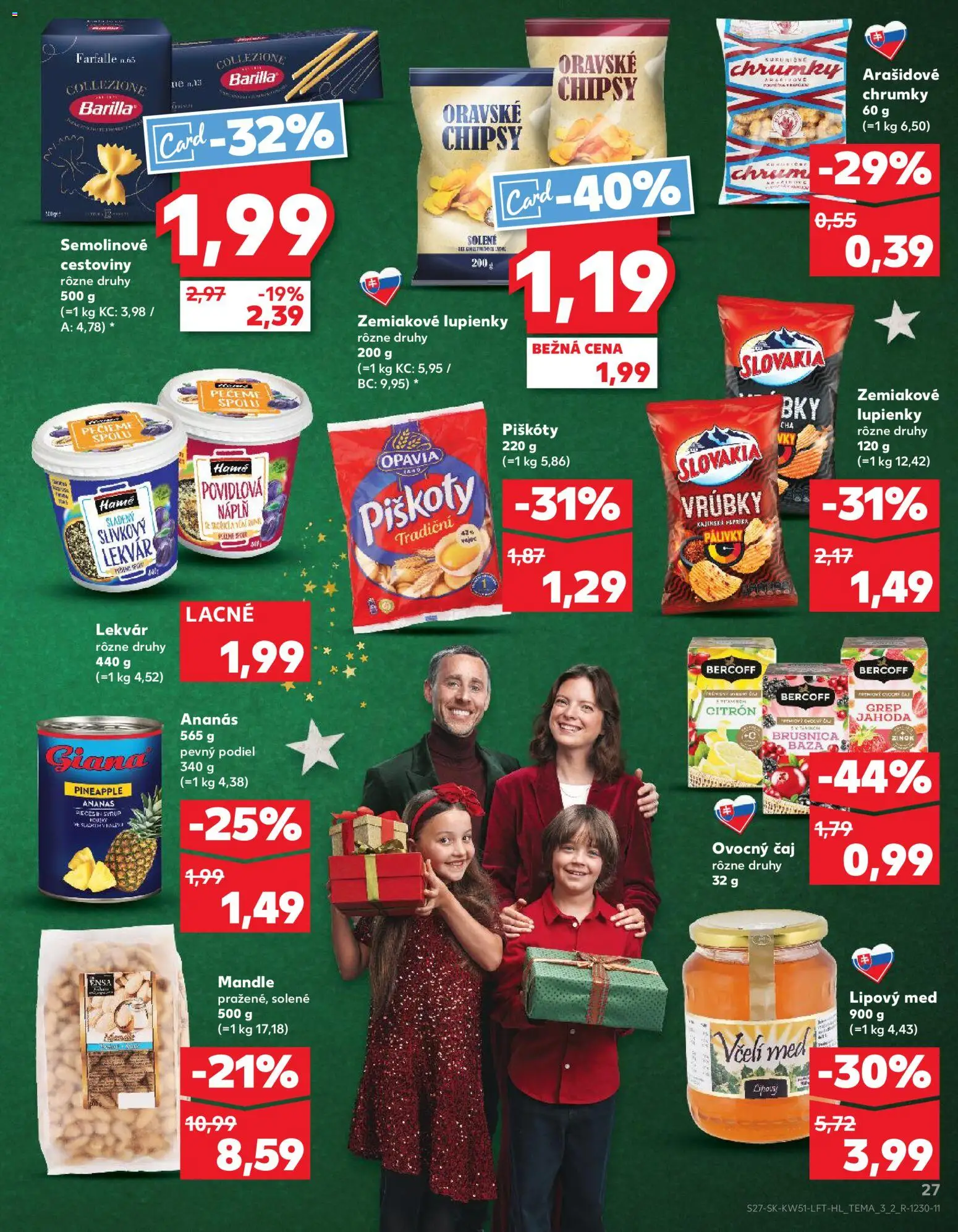 Nové Kaufland akcie – leták je platný od 18.12.2025 | Strana: 27 | Produkty: Čaj, Cestoviny, Med, Grep