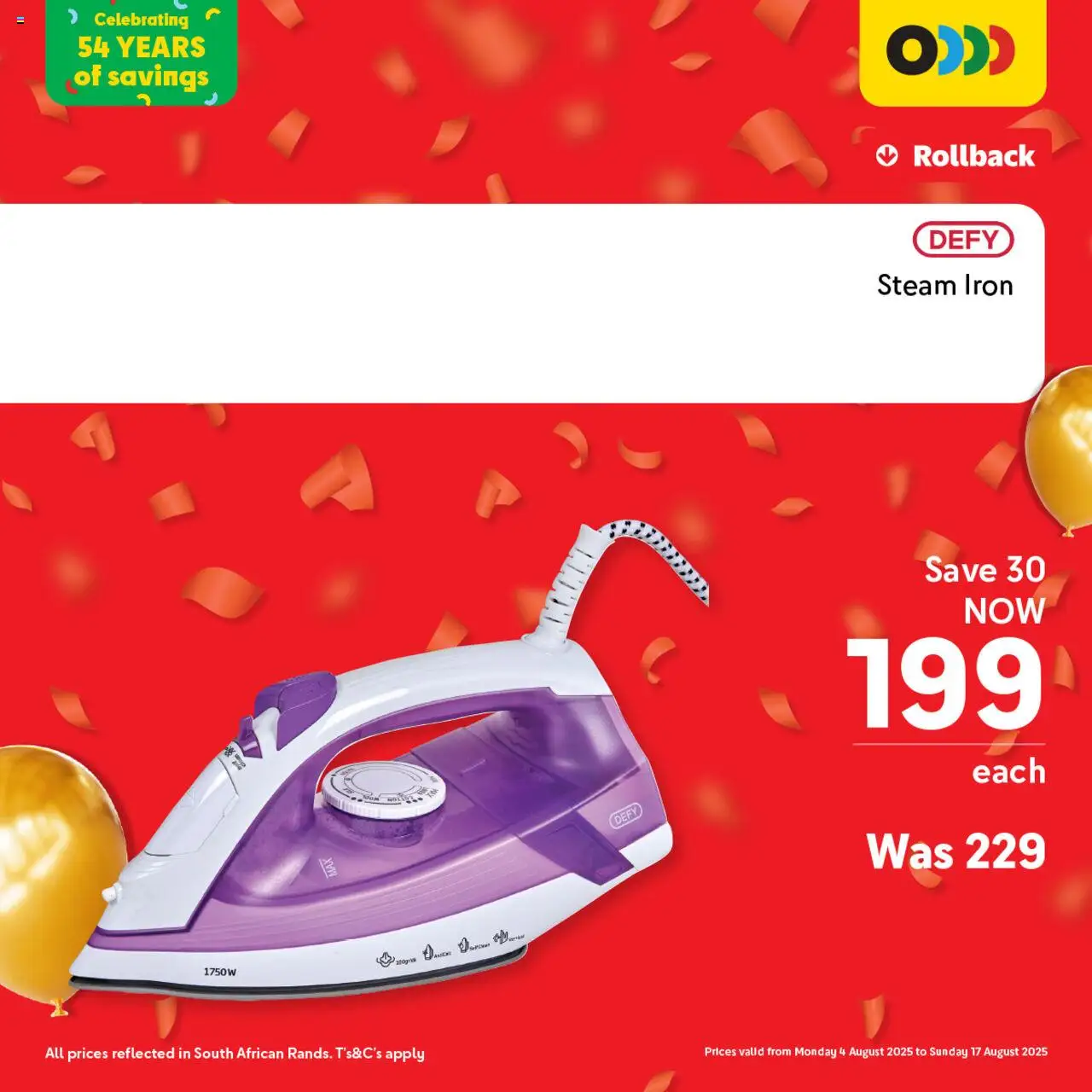 Makro Birthday Deals Kitchen │ valid from 04.08.2025 | Page: 6 | Products: Iron