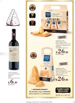 Anteprima del volantino VINO CHIANTI CLASSICO DOCG Bufferia 75cl, Vino Chianti Classico DOCG, 75cl valido a partire dal 01.12.2025 | Pagina: 19 | Prodotti: Vino, Parmigiano reggiano, Parmigiano