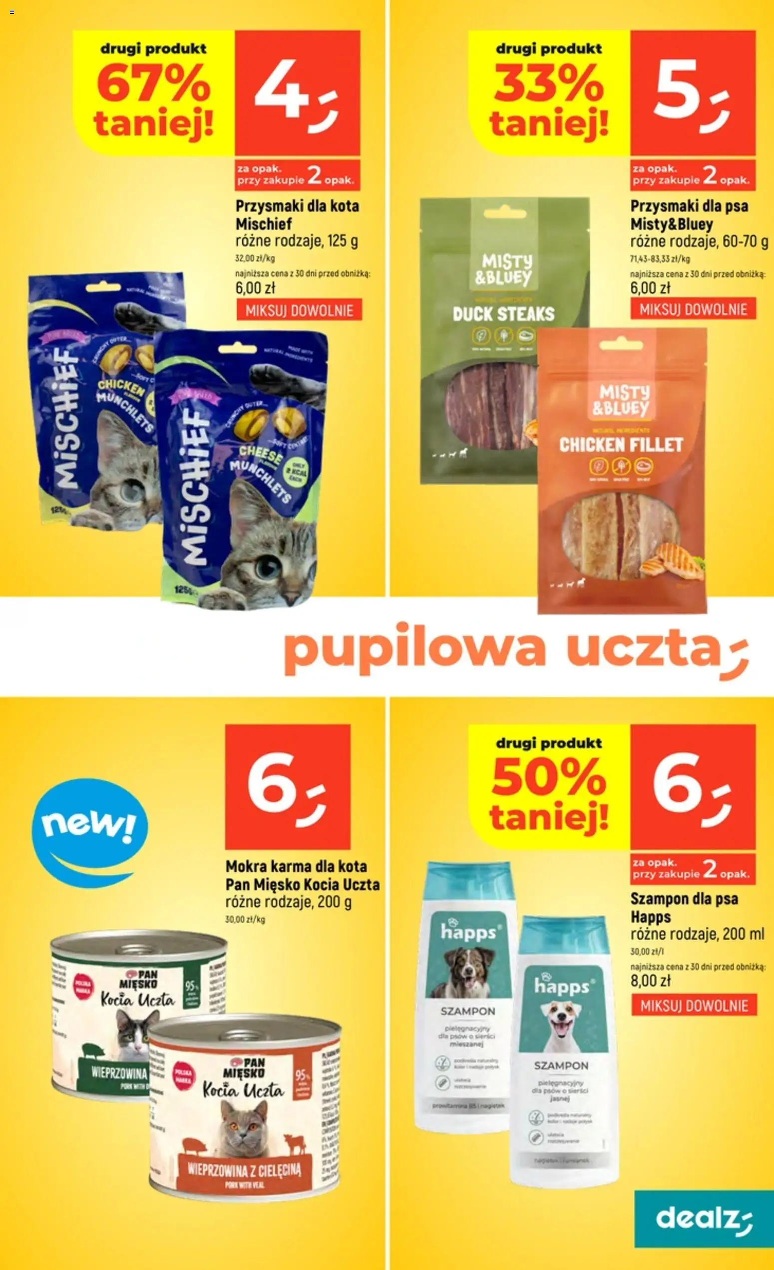 Dealz gazetka od 16.04.2026 | Strona: 41 | Produkty: Przysmaki dla kota, Karma dla kota, Przysmaki dla psa, Wieprzowina