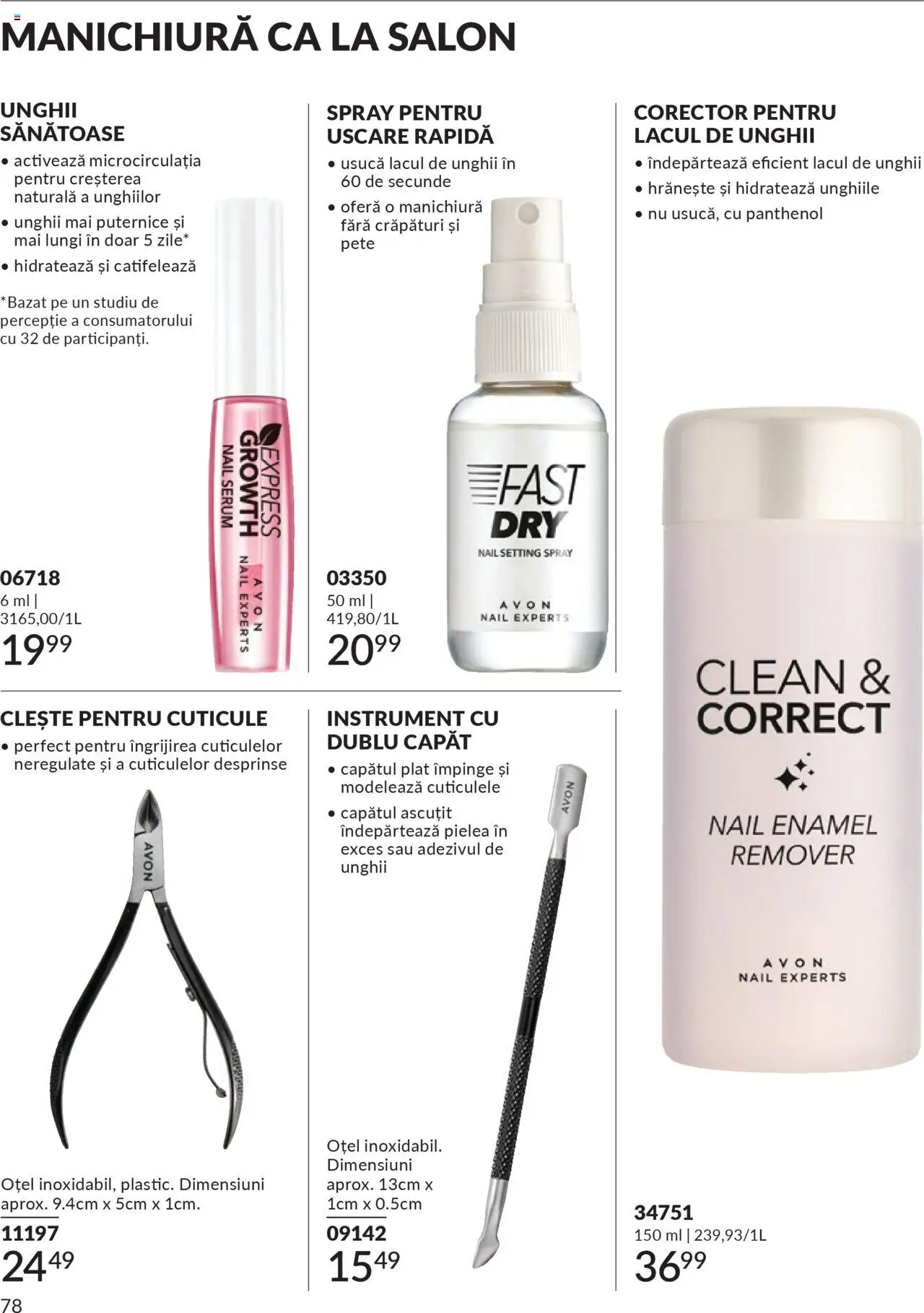 Noul catalog Avon – valabil de la 01.10.2025 | Pagină: 80 | Produse: Serum, Pomelo, Clește