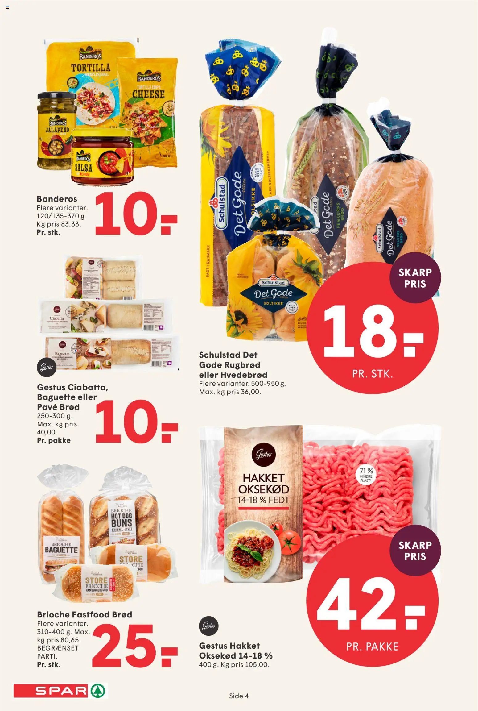 Spar tilbudsavis – gyldig fra 24.04.2026 | Side: 4 | Produkter: Solsikkekerner, Oksekød, Salsa, Rugbrød
