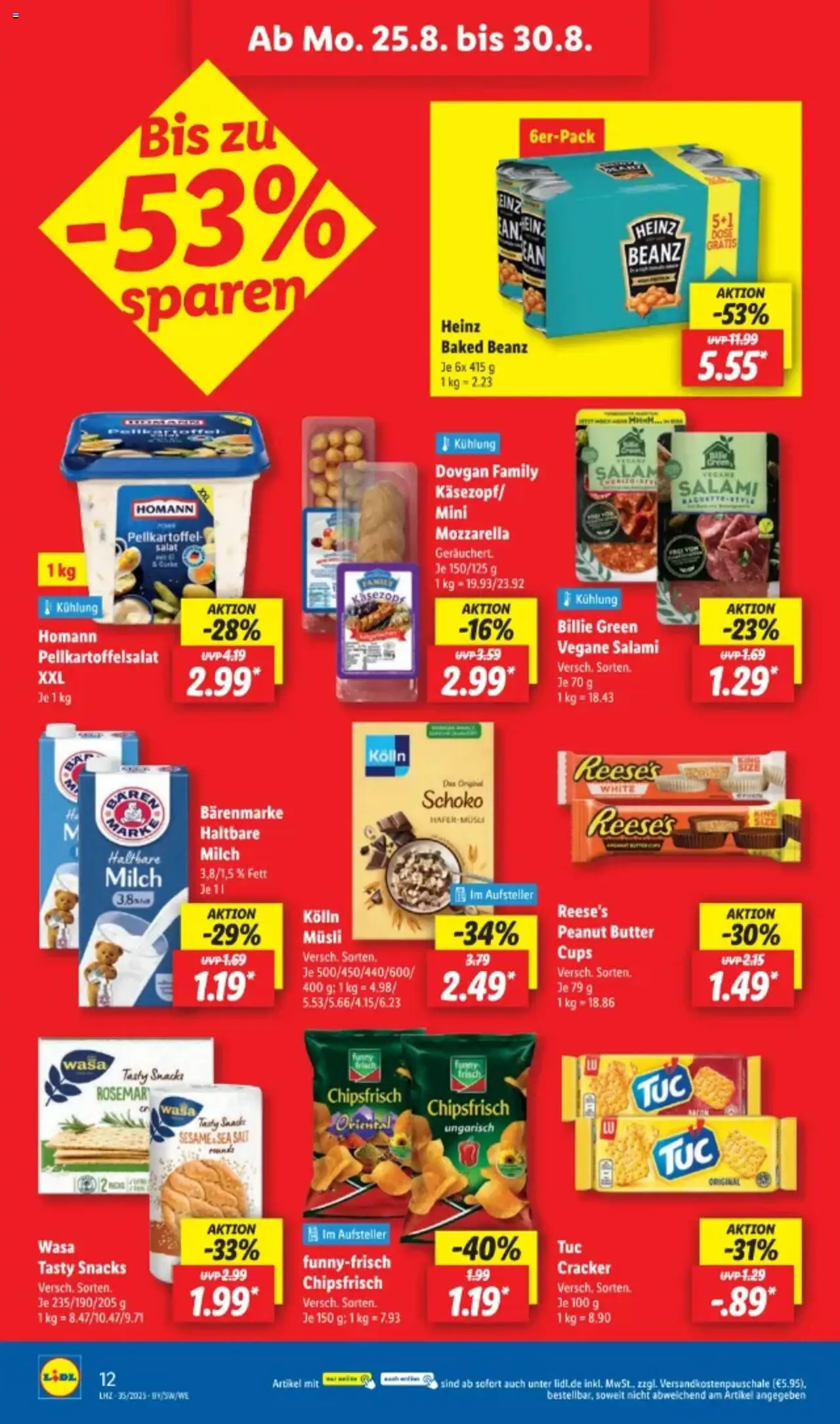 Lidl Prospekt 	 - gültig ab dem 25.08.2025 | Seite: 18 | Produkte: Musli, Milch, Butter, Salami