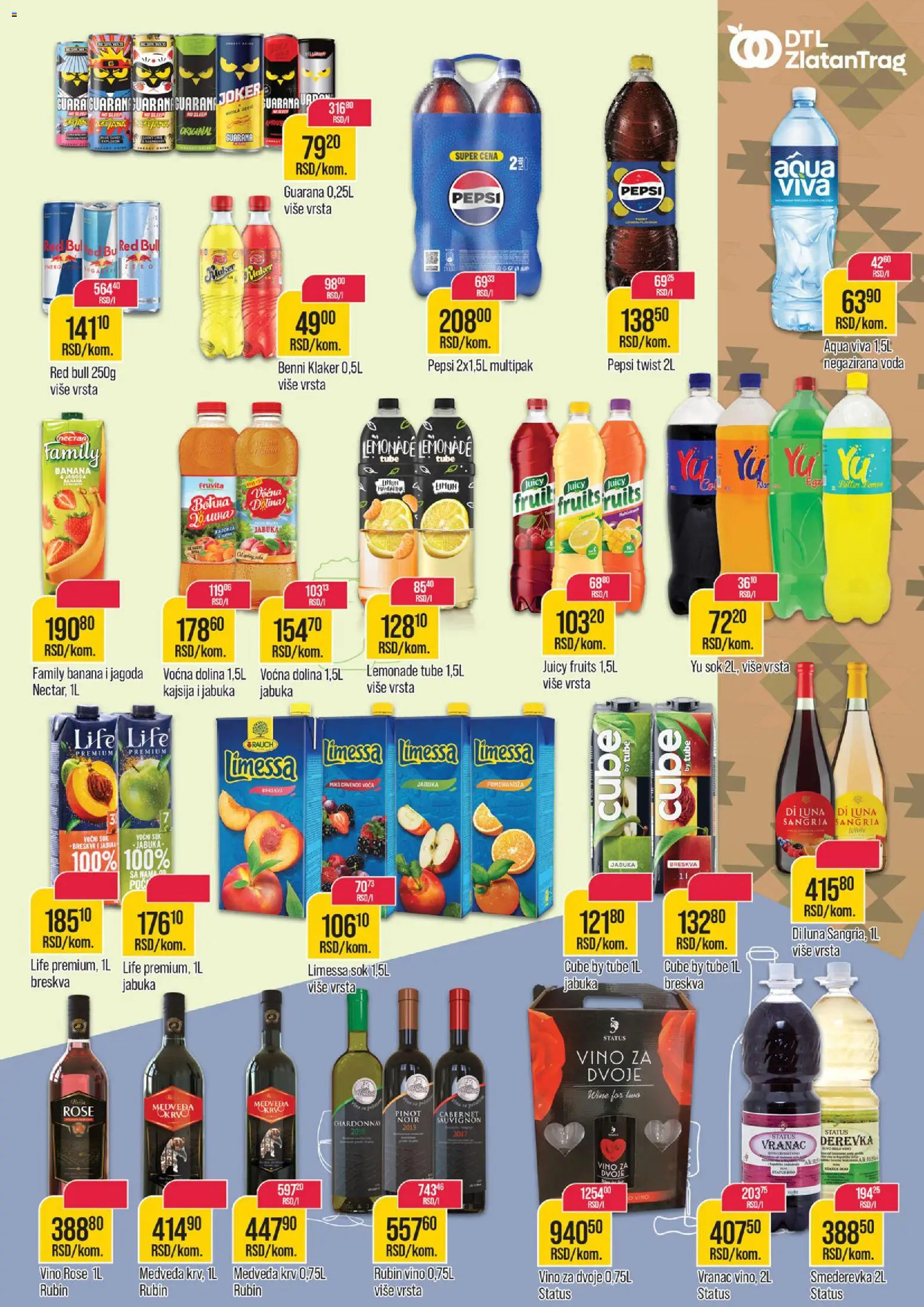 Zlatan Trag katalog - važi od 11.02.2026 | Strana: 9 | Proizvode: Jagoda, Kajsija, Vino, Red Bull