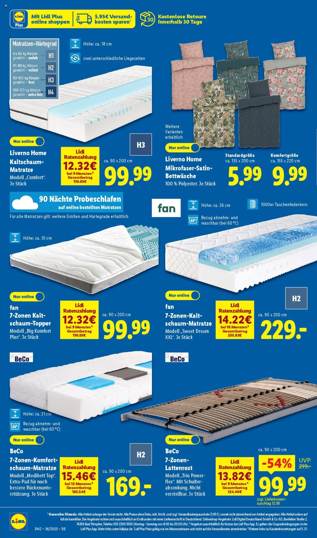 Lidl Exklusive Vorschau Bestwig - gültig ab dem 01.09.2025 | Seite: 28 | Produkte: Gewicht, Matratze, Lattenrost, Telefon