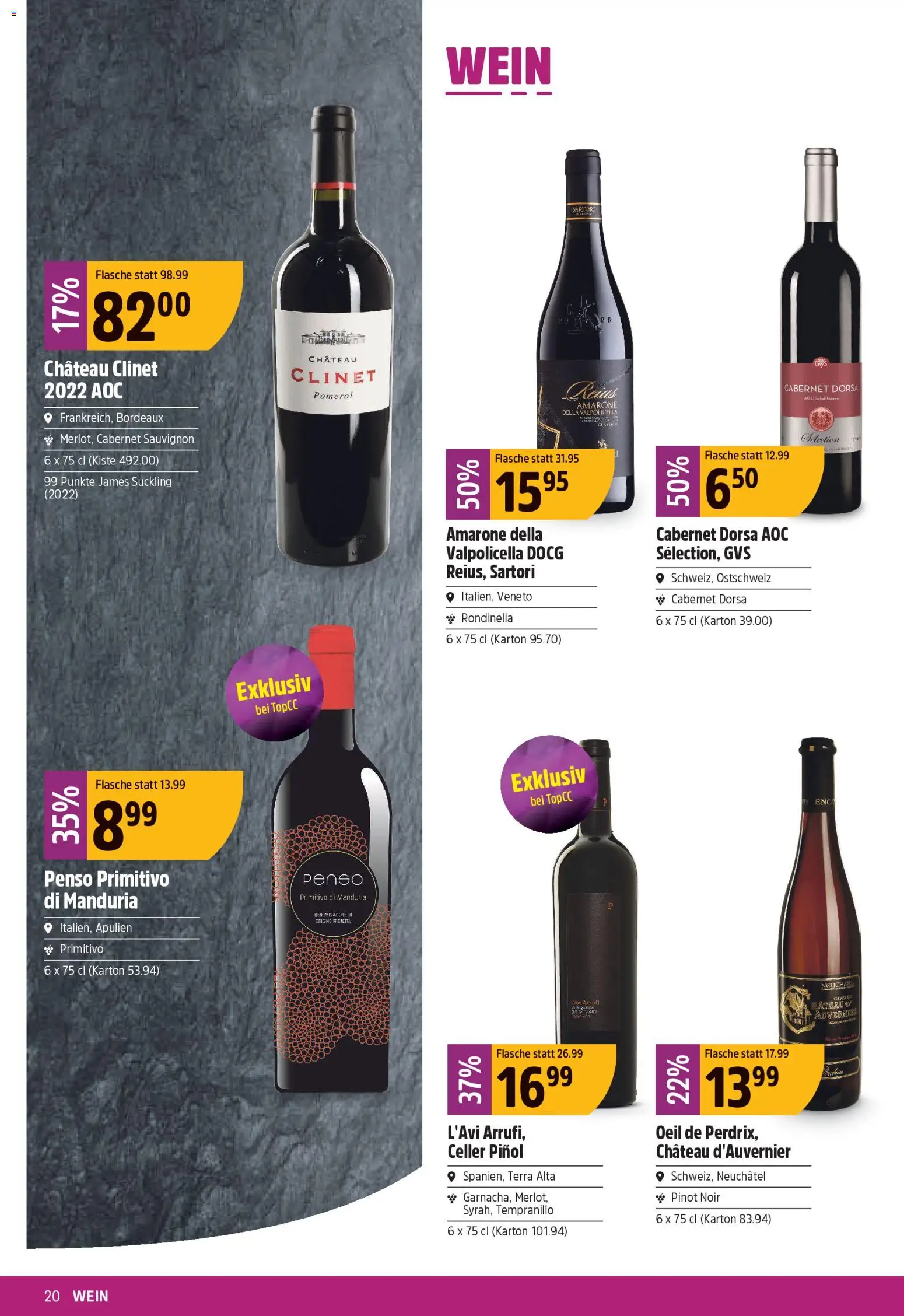 TopCC aktionen – gültig ab 20.04.2026 | Seite: 20 | Produkte: Wein