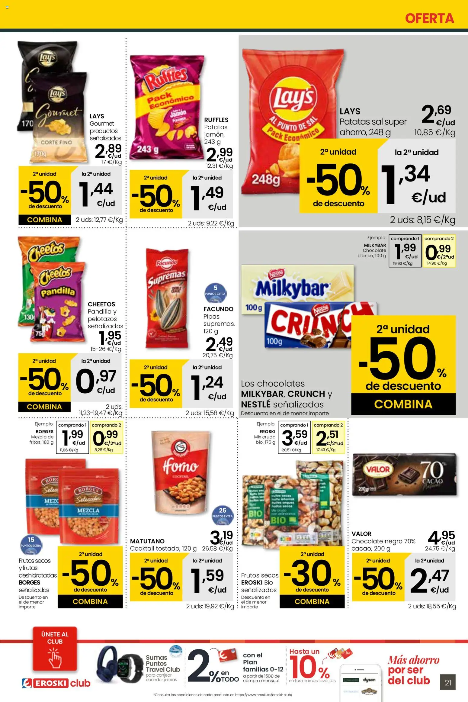 Eroski - Center │ válido desde el 29.01.2026 | Página: 21 | Productos: Chocolate, Jamón, Frutos secos, Horno