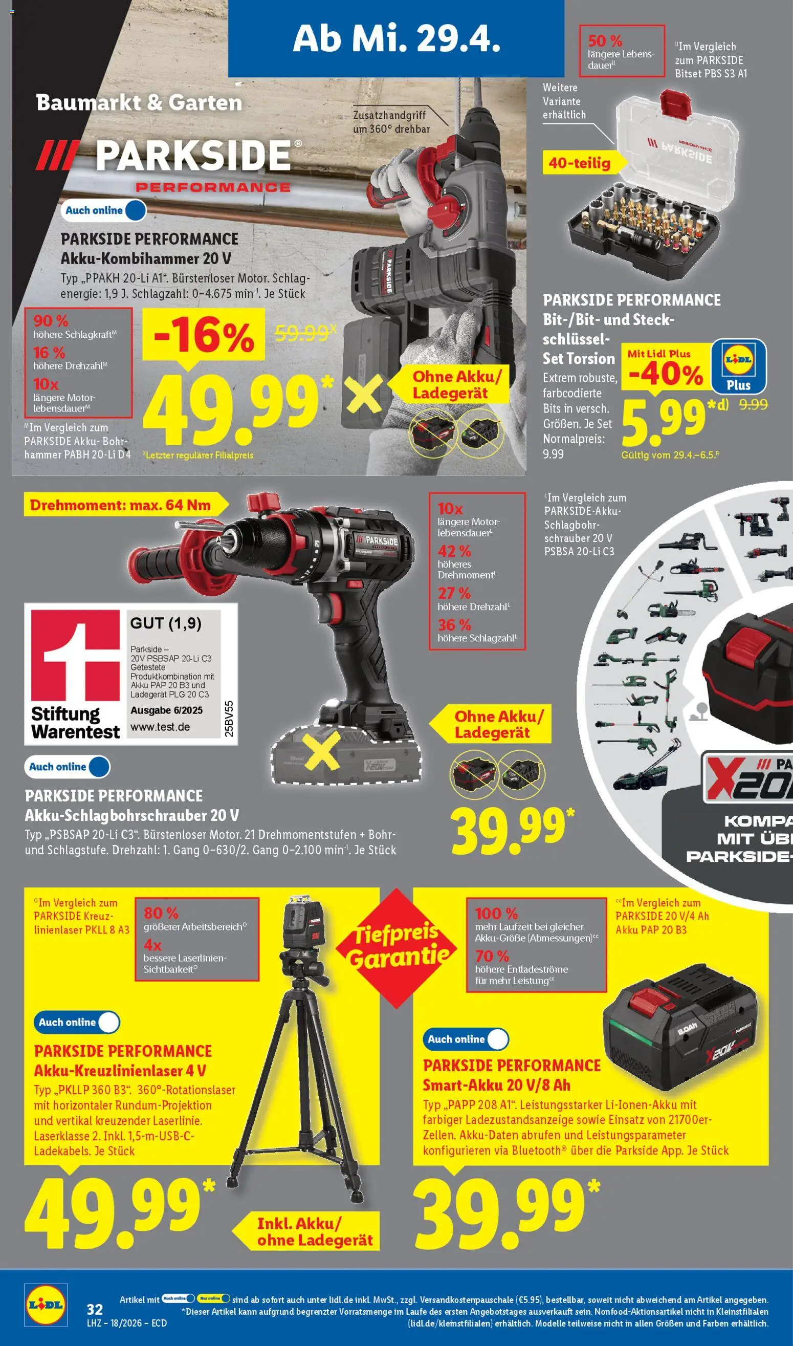 Lidl Německo leták od 27.04.2026 | Strana: 26 | Produkty: Parkside