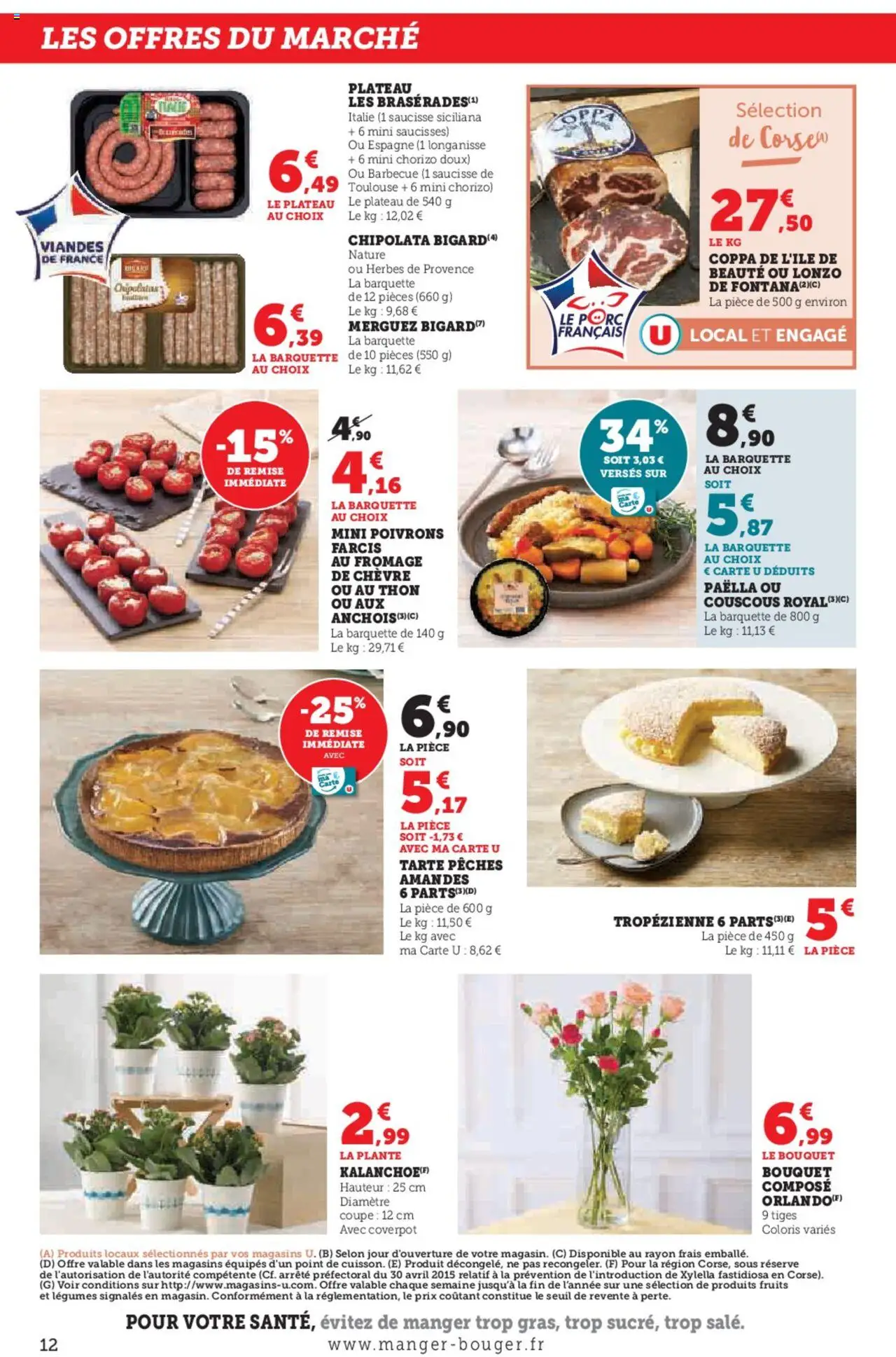  | Page: 12 | Produits: Fromage de chèvre, Merguez, Porc, Amandes