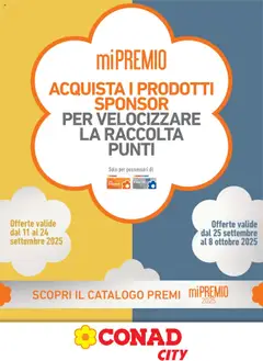 Anteprima del volantino Conad City Mi Premio Piemonte catalogo valido a partire dal 11.09.2025