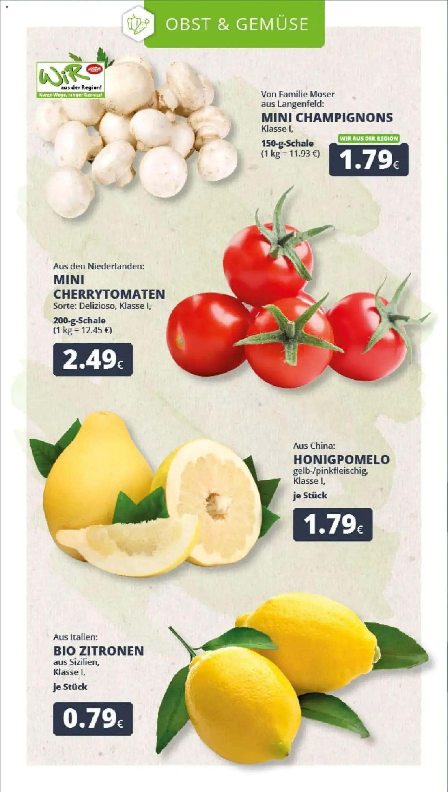 Rewe prospekt Bergheim	 – gültig ab 26.01.2026 | Seite: 11 | Produkte: Champignons, Gemüse, Obst, Zitronen