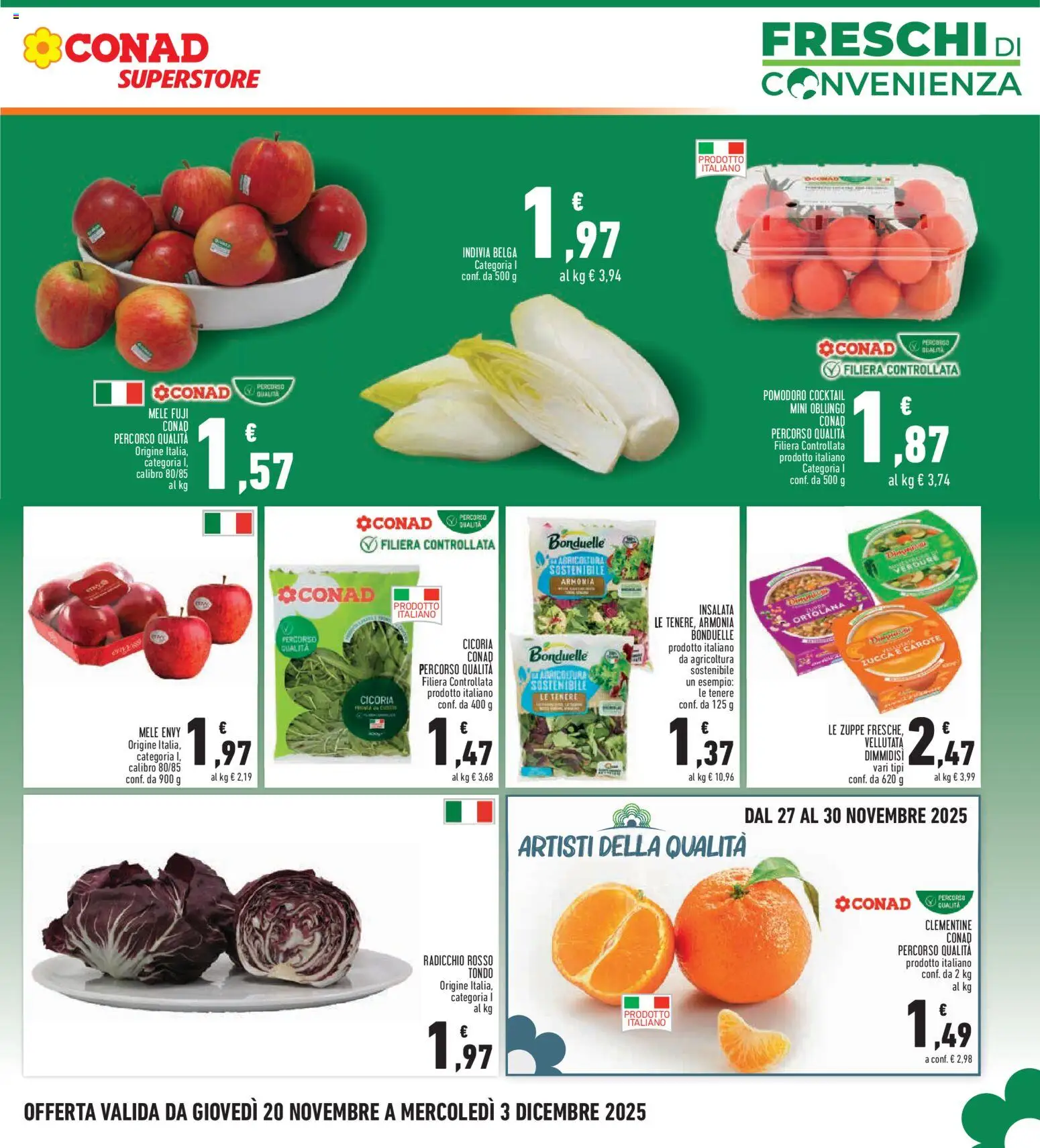 Volantino Conad del 20.11.2025 | Pagina: 3 | Prodotti: Insalata, Verdure, Pomodoro, Zucca