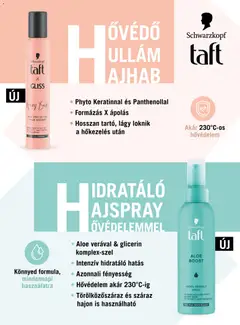 taft X GLISS Wavy Baby, HEAT PROTECTING WAVE MOUSSE. Smooth Waves for up to 48h. Up to 230° C Heat Protection. With Phyto Keratin. STYLE & REPAIR - amely érvényes a következő dátumtól: 09.04.2026 | Oldal: 9