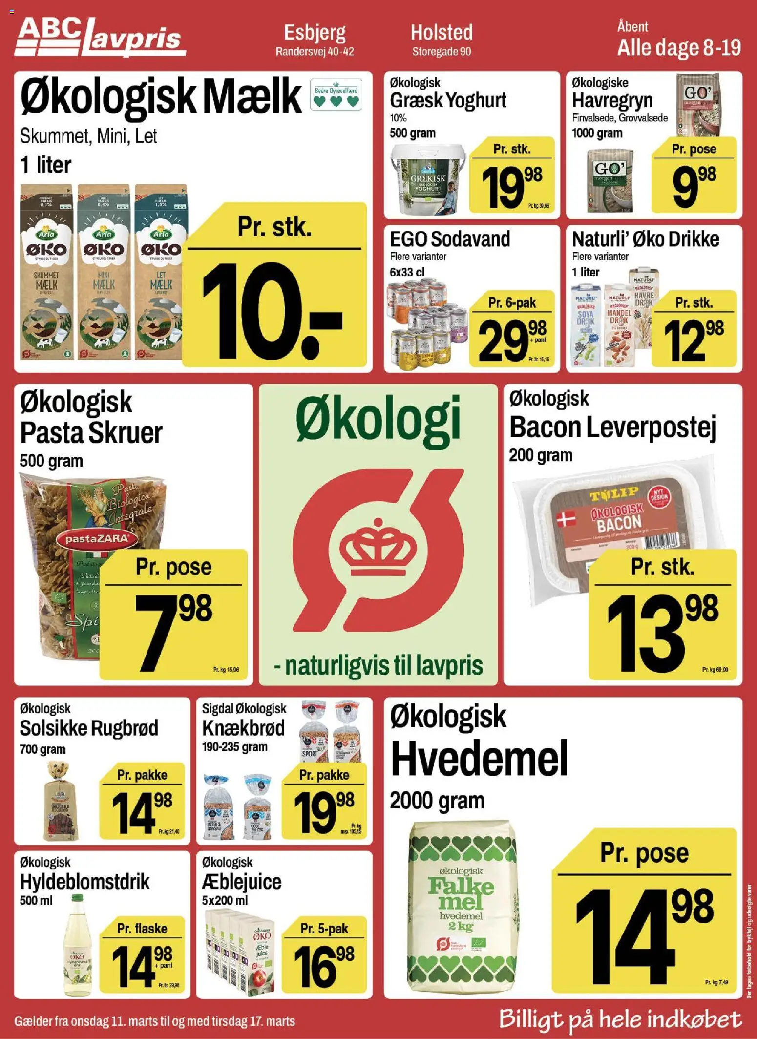 Abc Lavpris tilbudsavis – gyldig fra 11.03.2026 | Side: 3 | Produkter: Mælk, Leverpostej, Havregryn, Knækbrød