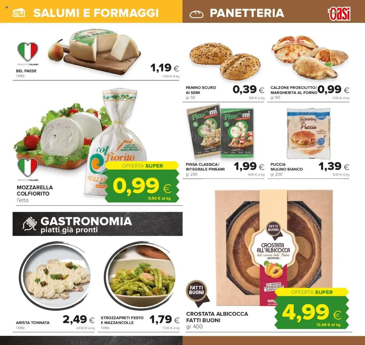 Volantino Oasi del 07.08.2025 | Pagina: 9 | Prodotti: Mazzancolle, Mozzarella, Pesto, Forno