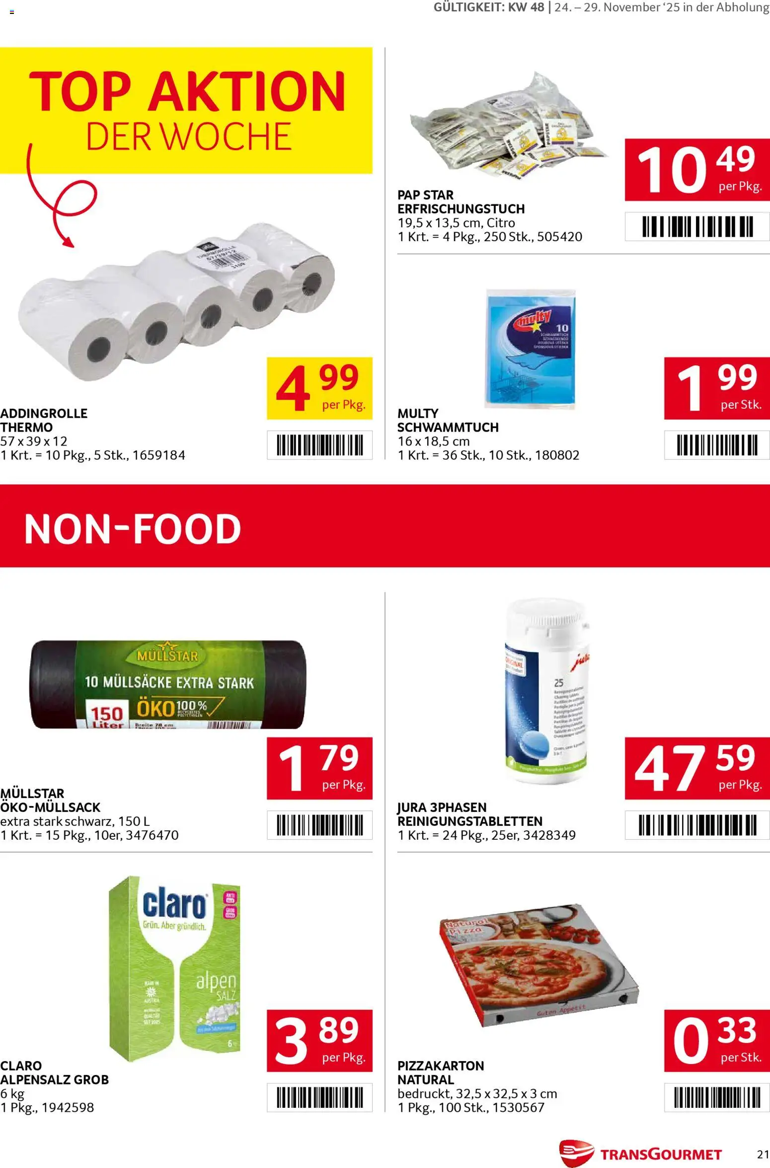 Transgourmet Flugblatt gültig ab 24.11.2025 | Seite: 21